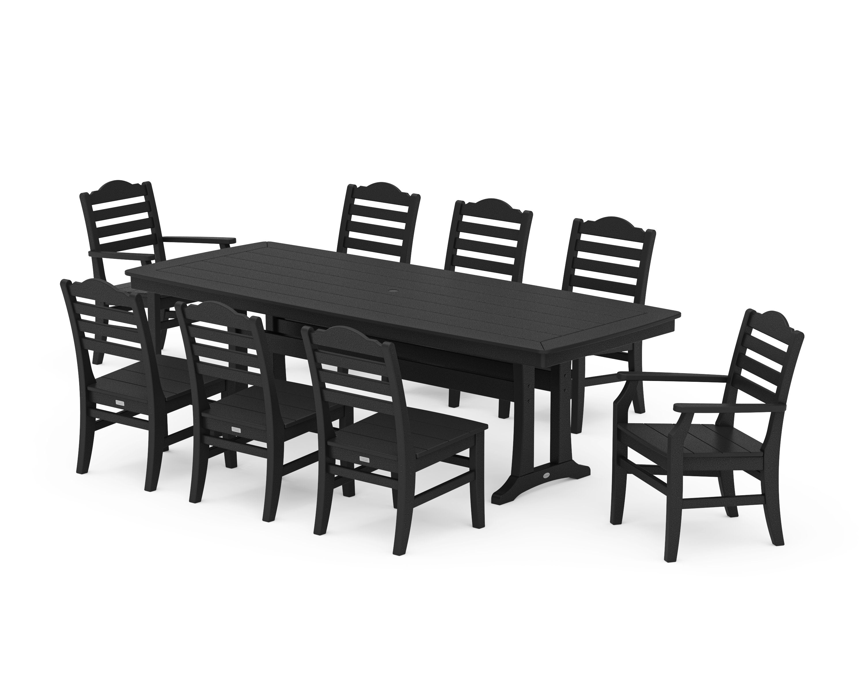 Savannah 9-Piece Dining Set with Trestle Legs in Black
