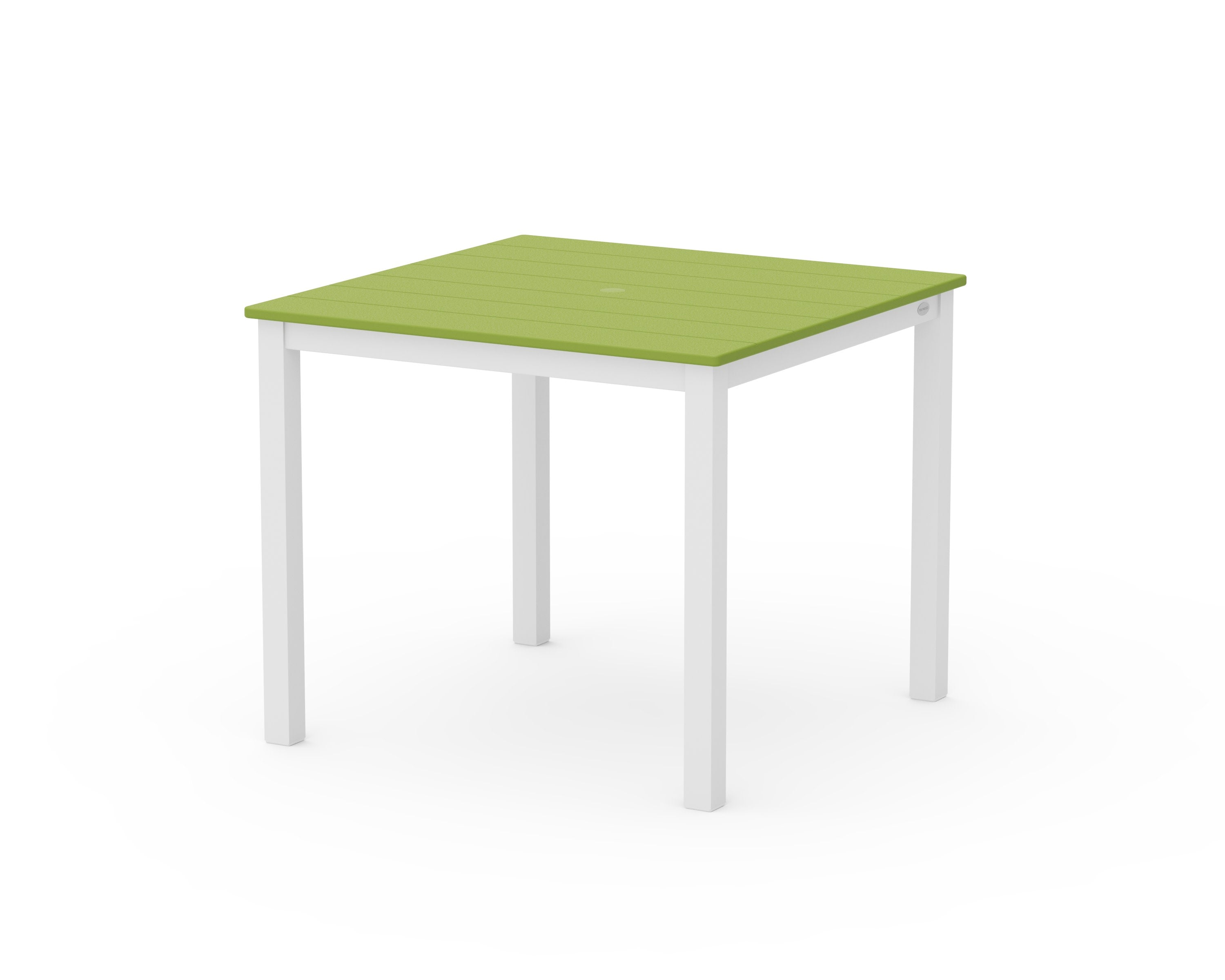 Main Street 36" x 36" Dining Table in White / Lime
