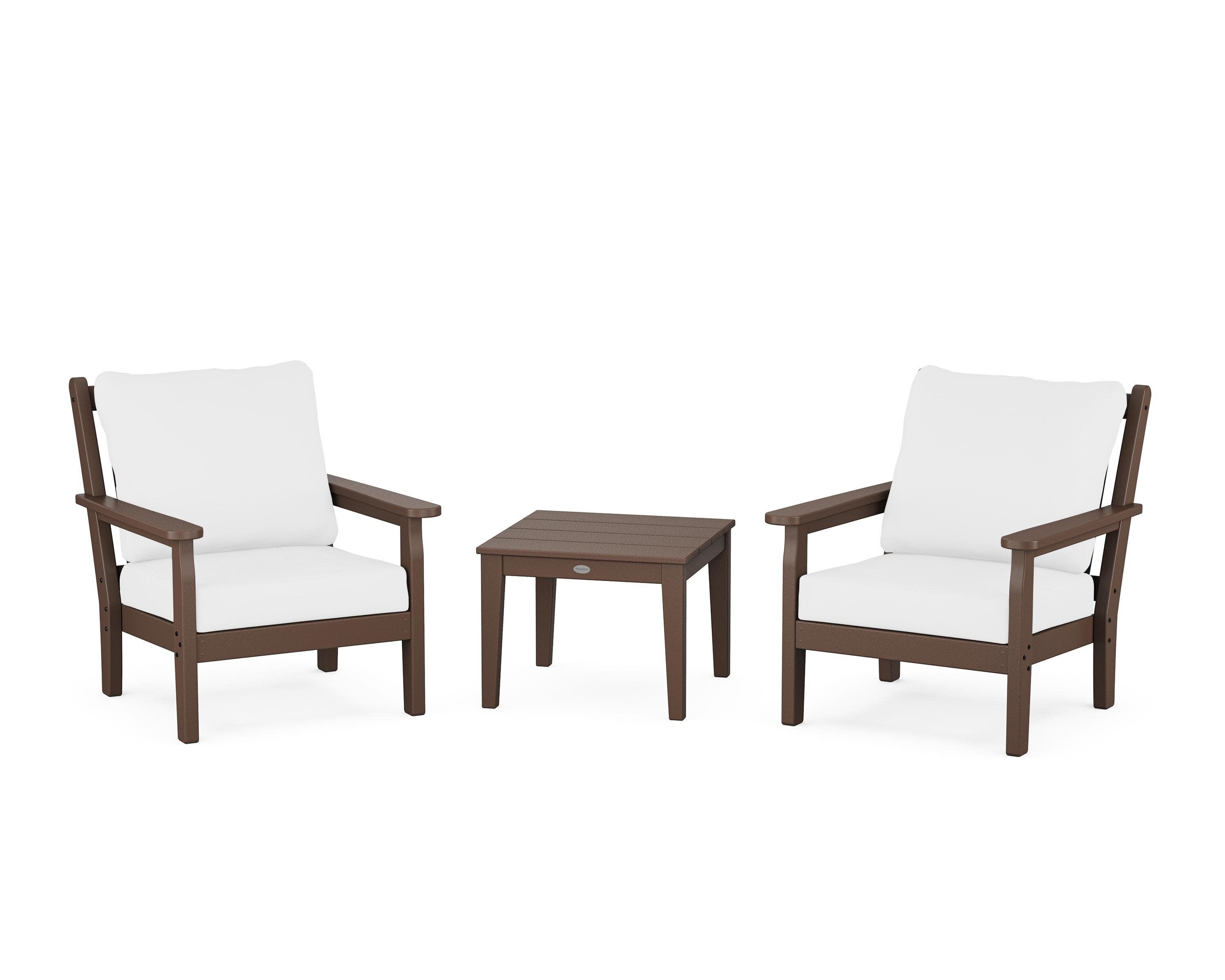 Chippendale 3-Piece Deep Seating Set in Mahogany / Natural