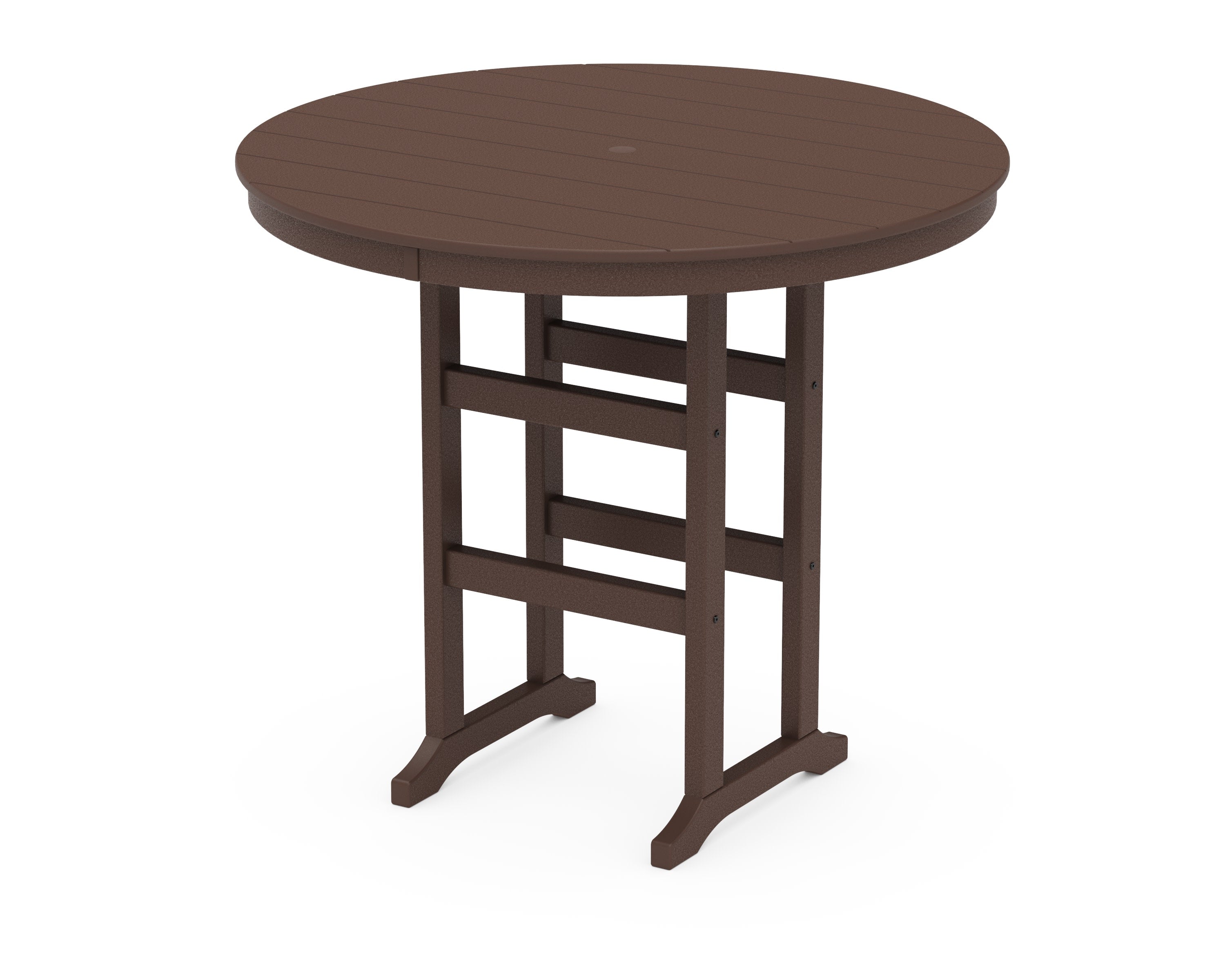 48" Round Farmhouse Bar Table in Mahogany