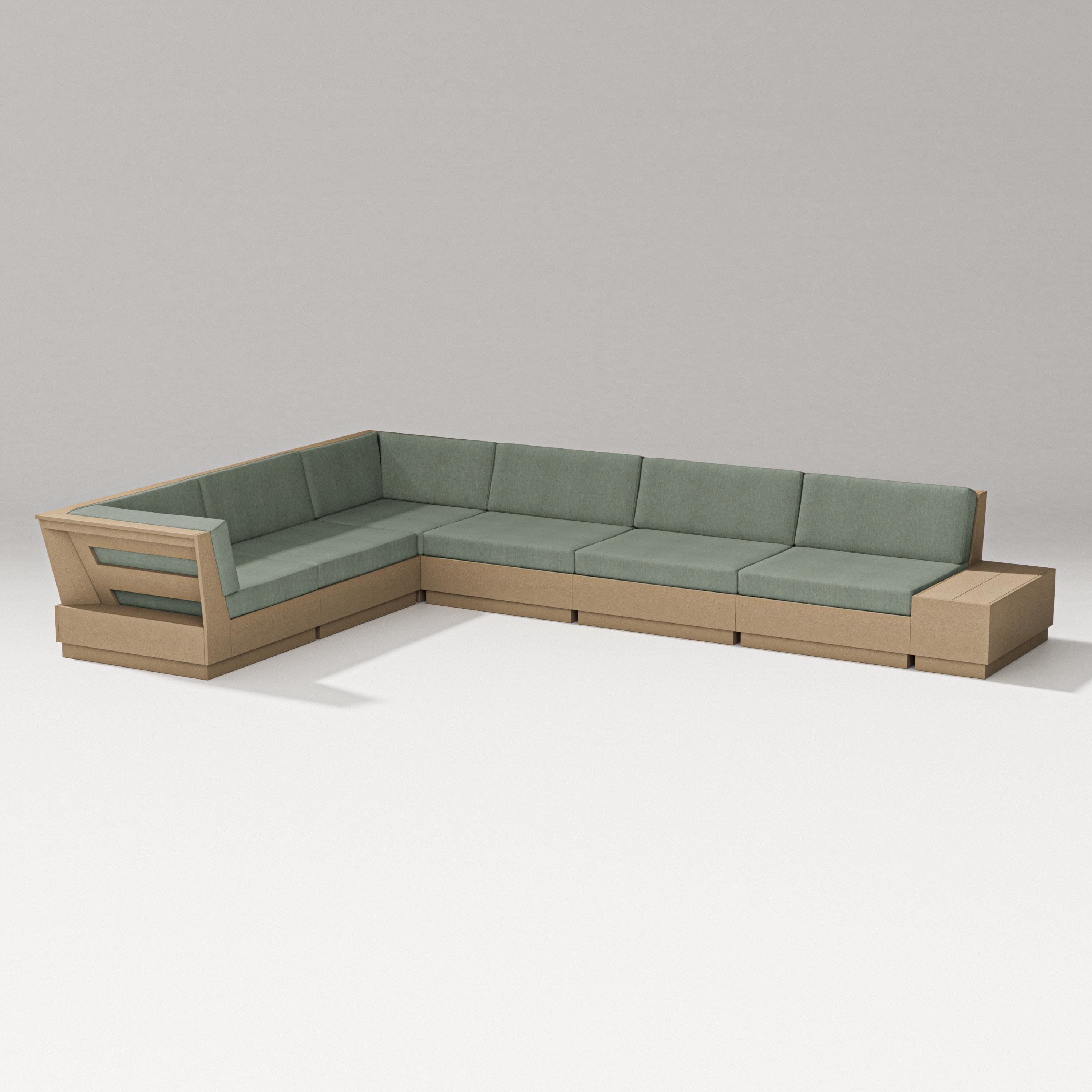 Elevate 7-Piece Corner Sectional in Vintage Sahara / Cast Sage