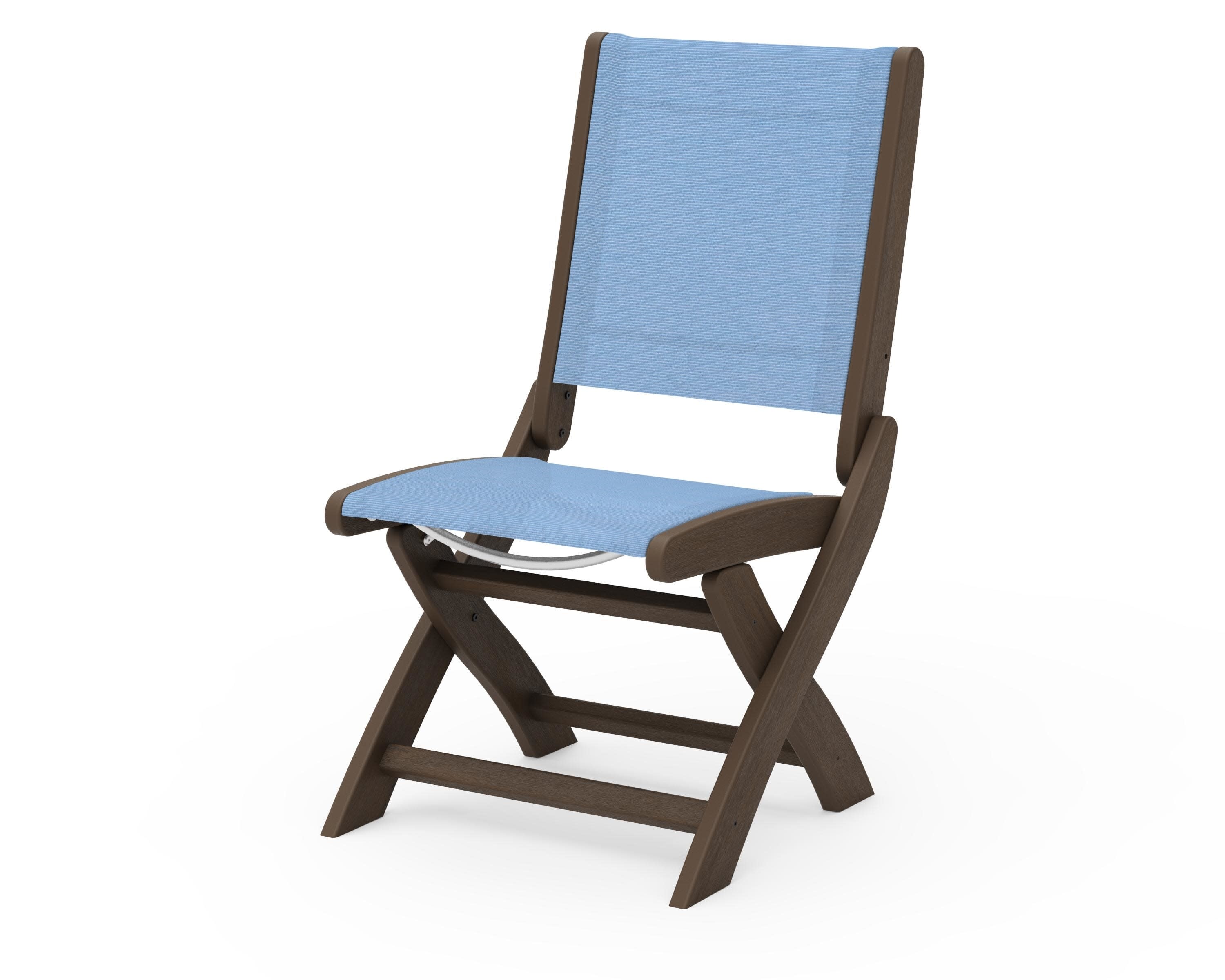 Coastal Folding Side Chair in Kona / Poolside Sling