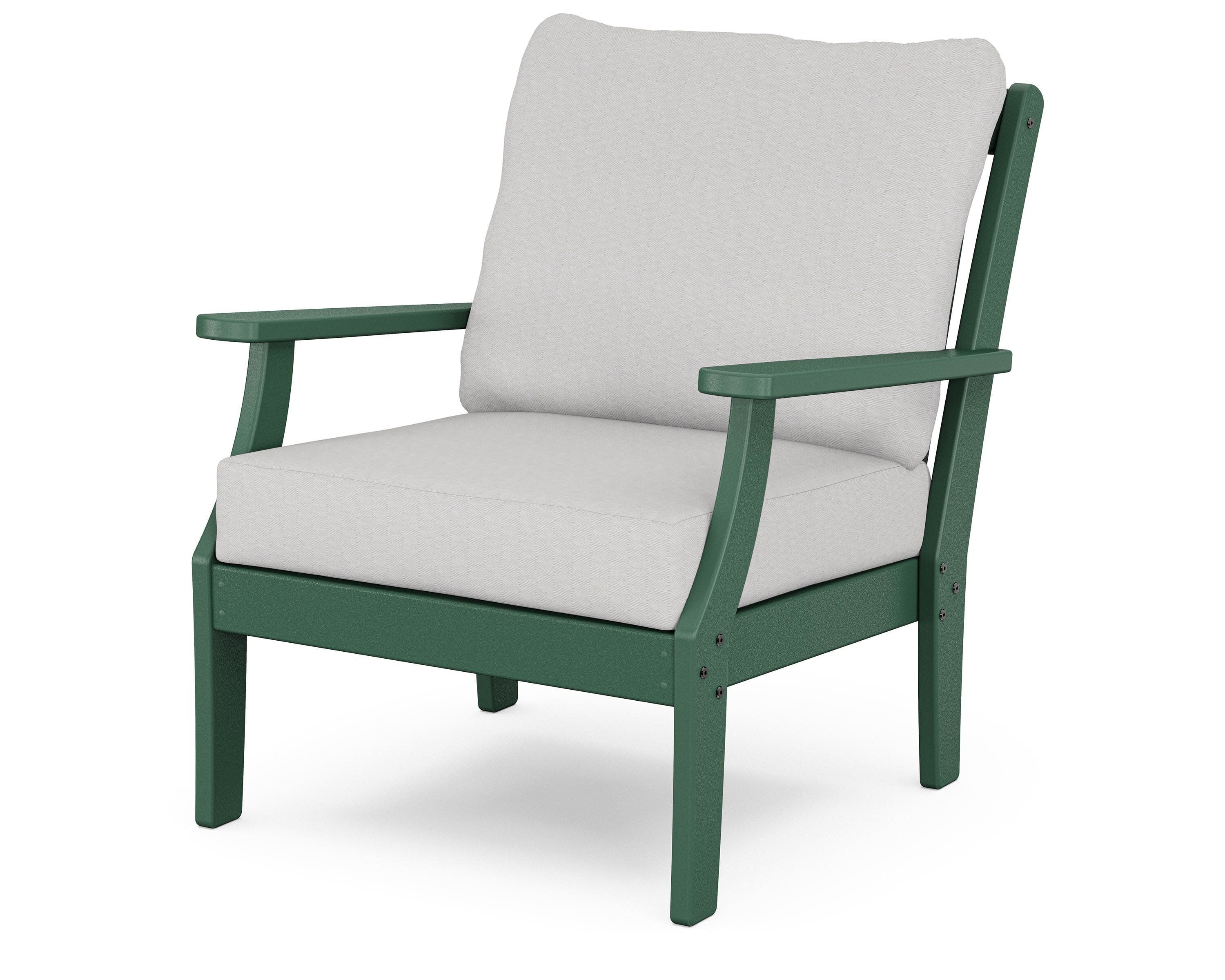 Braxton Deep Seating Chair in Green / Diamond in the Rough