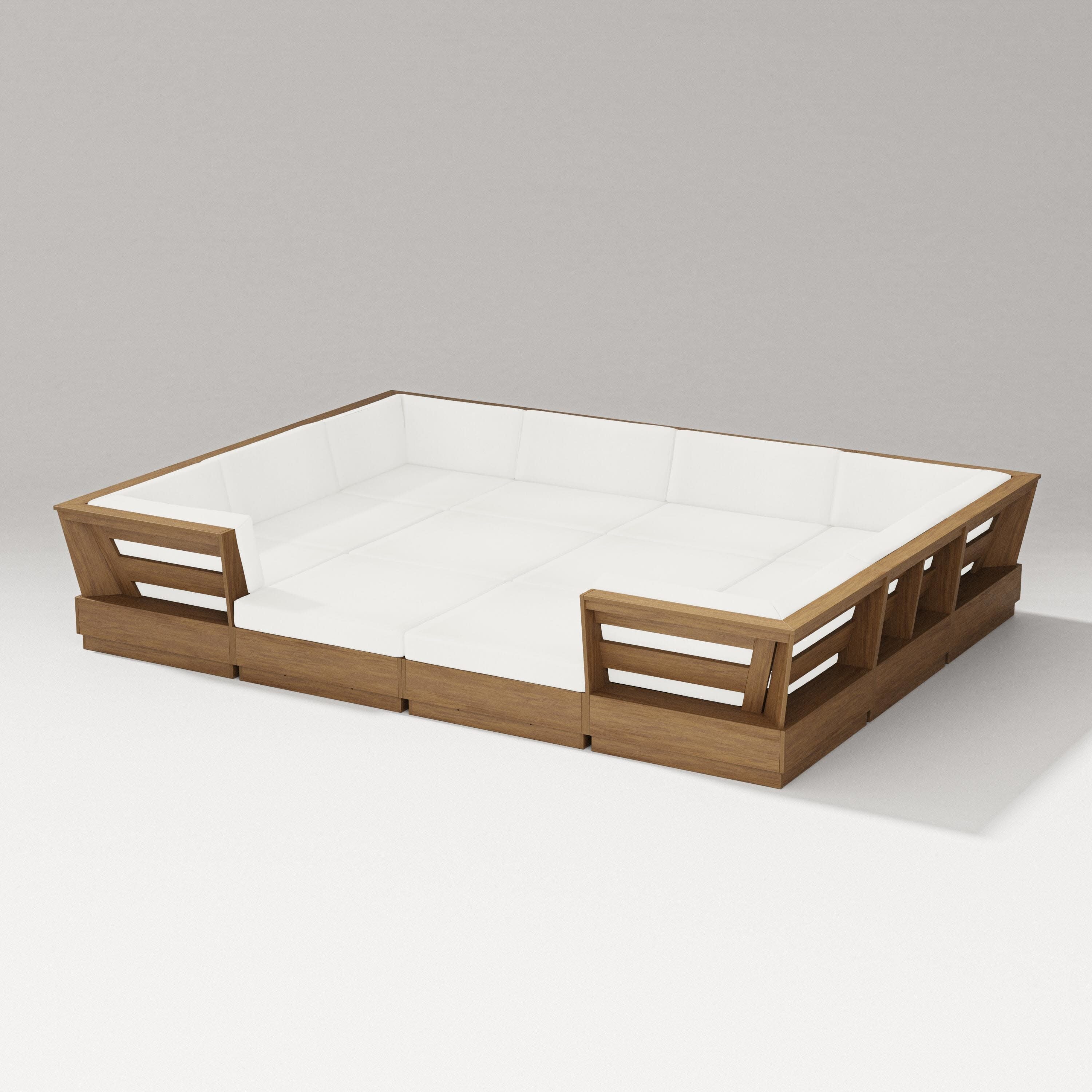Elevate 12-Piece Pit Sectional in Natural / Natural Linen