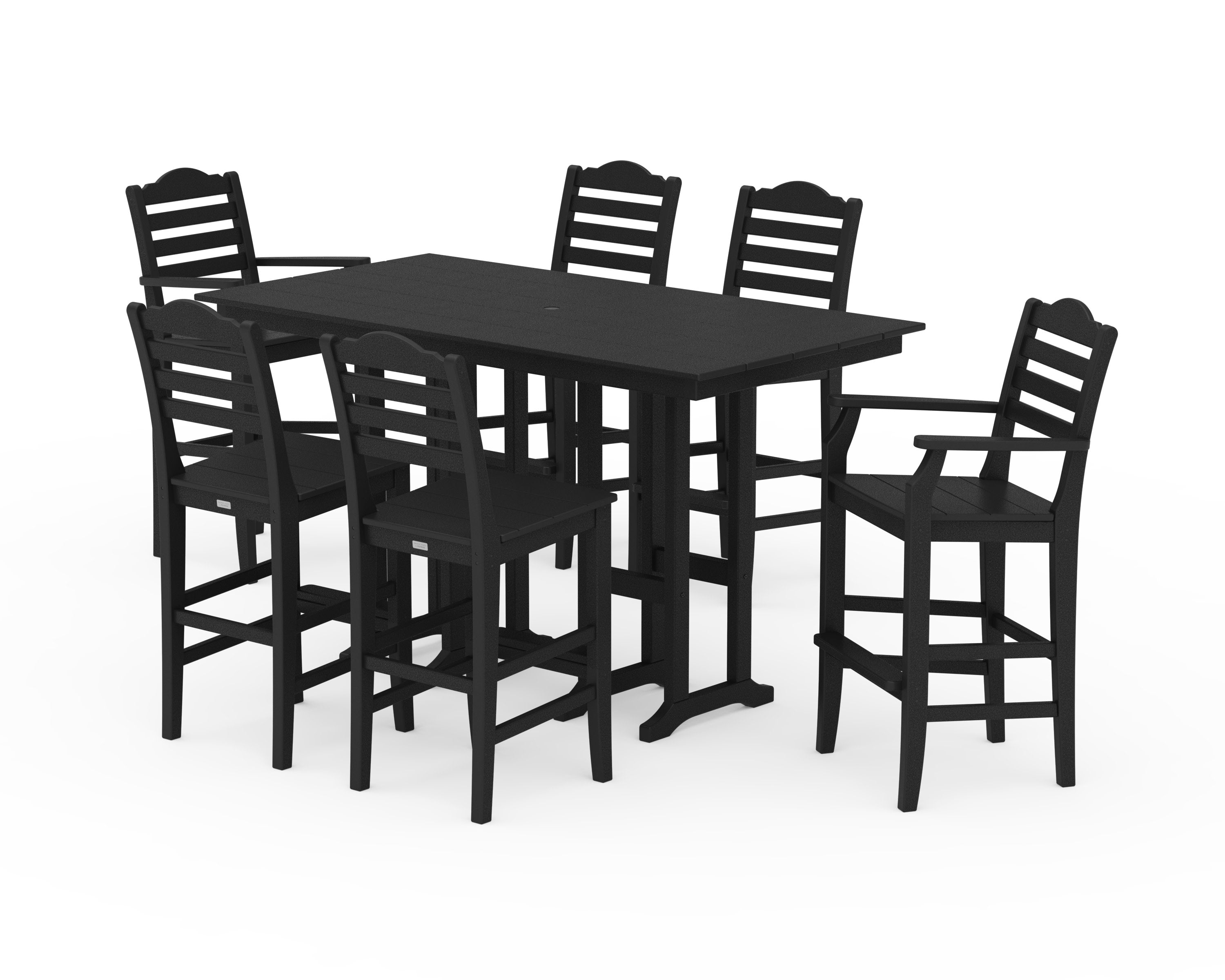 Savannah 7-Piece Farmhouse Bar Set in Black