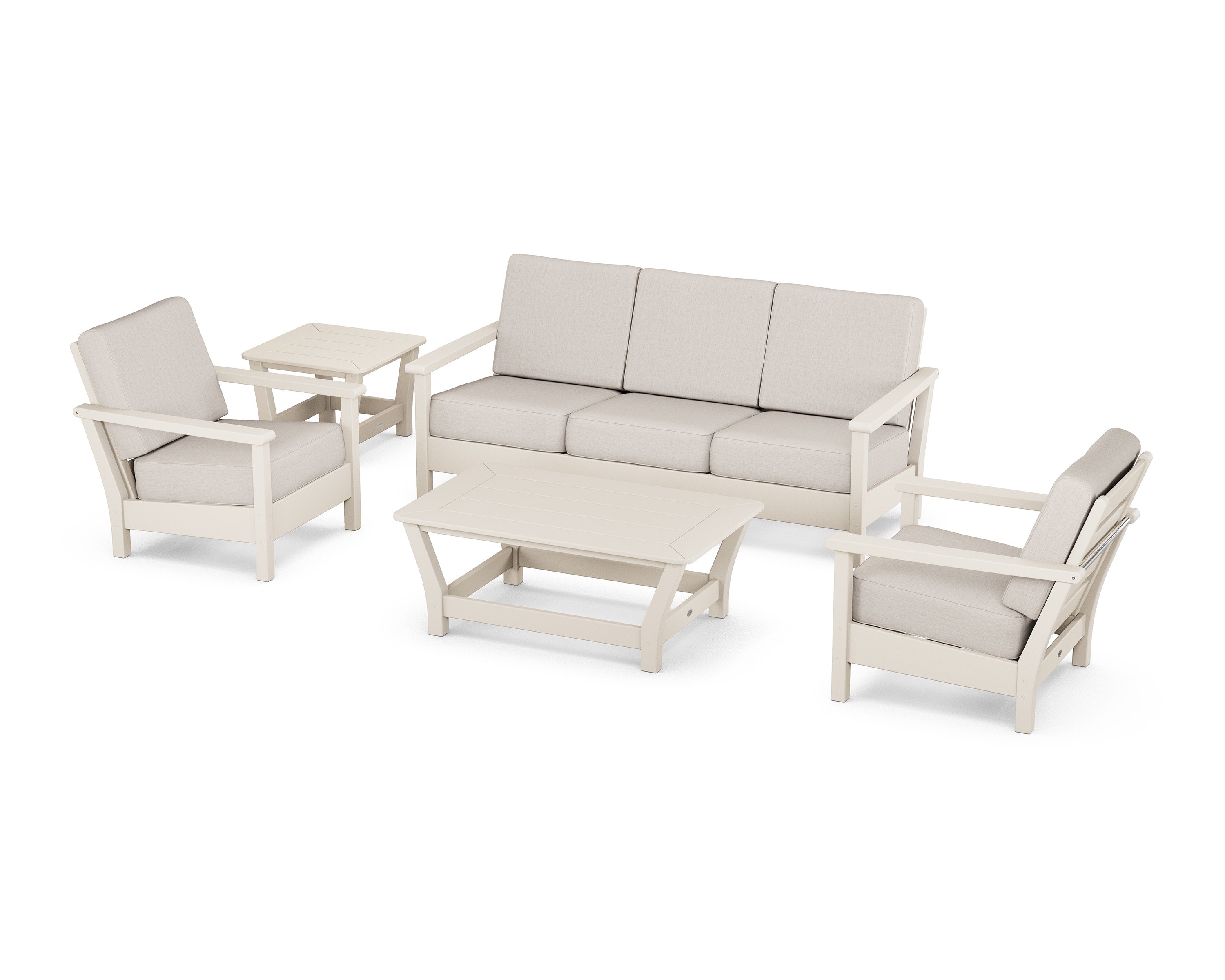 Harbour 5-Piece Deep Seating Set in Sand / Cast Ash