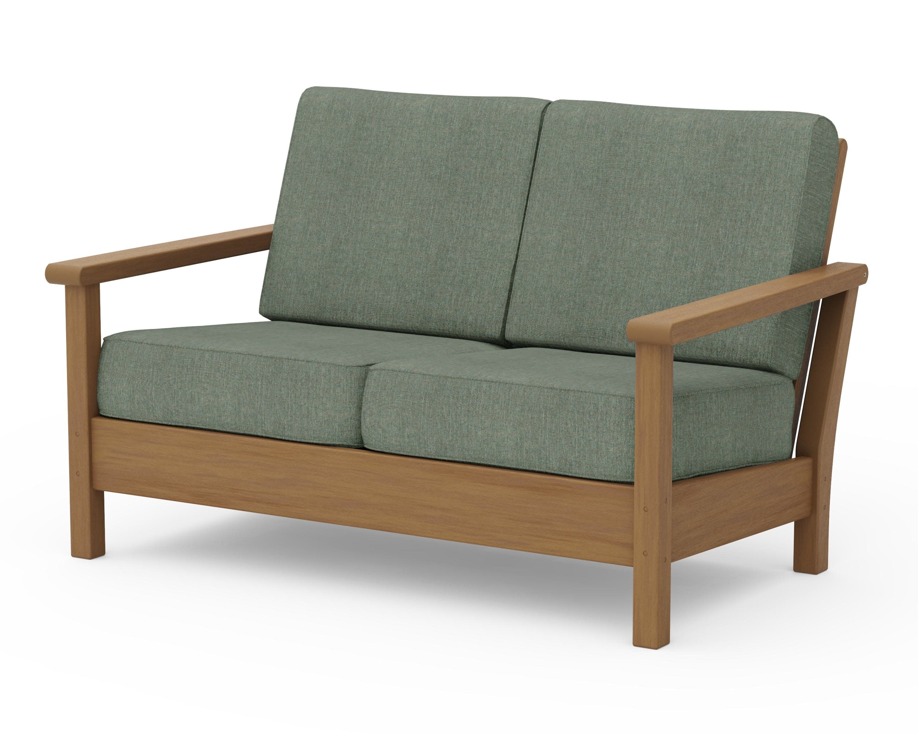 Harbour Deep Seating Loveseat in Natural / Cast Sage