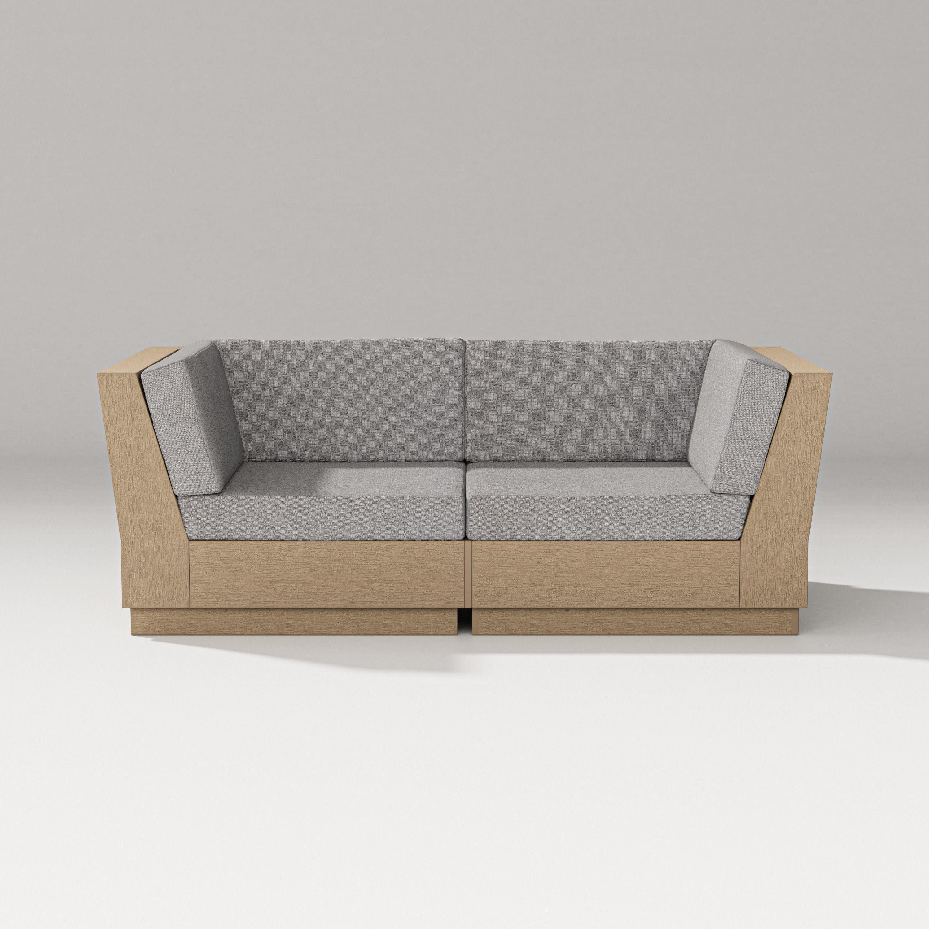 Elevate Loveseat Sectional in Vintage Sahara / Grey Mist