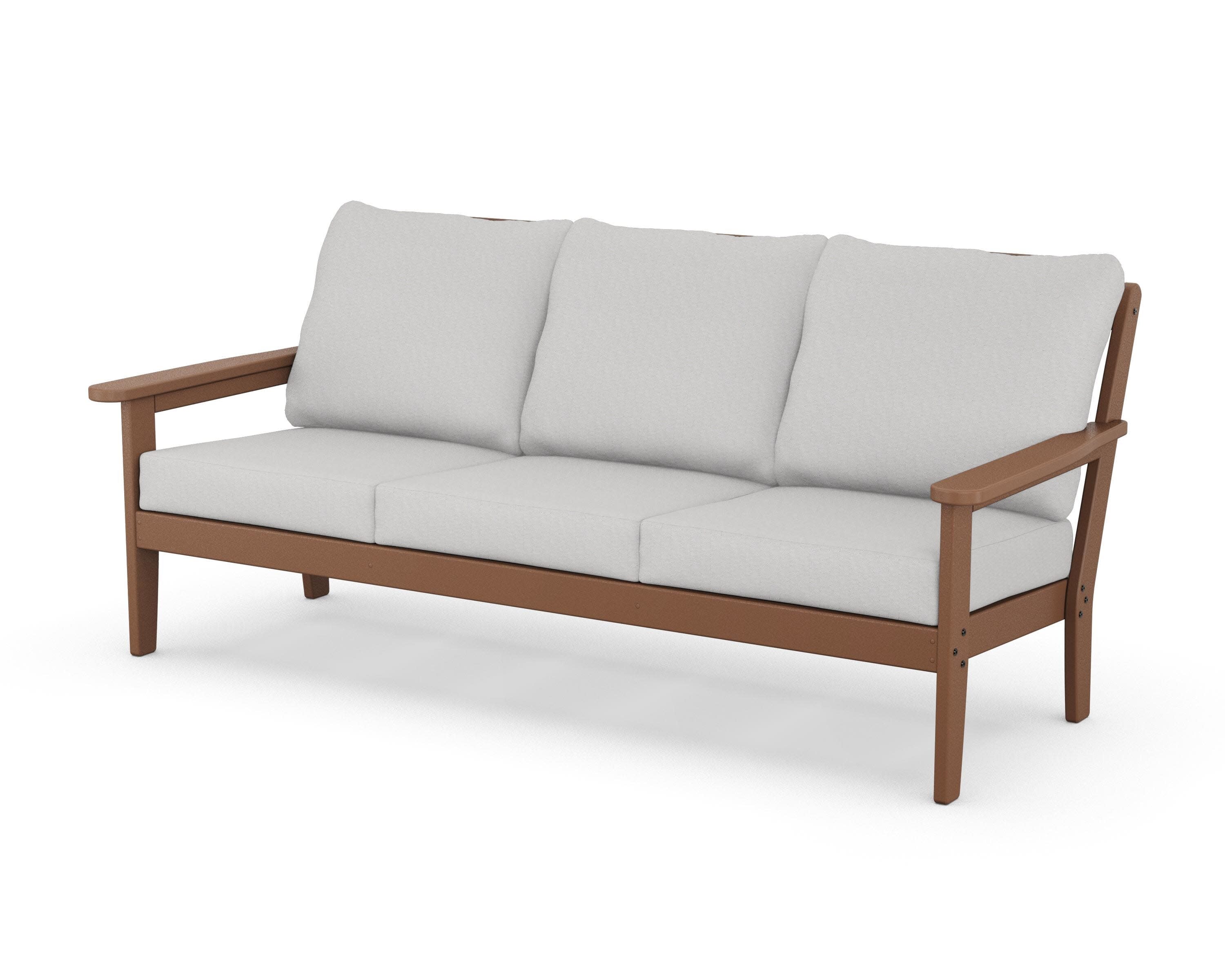 Cottage Deep Seating Sofa in Teak / Diamond in the Rough