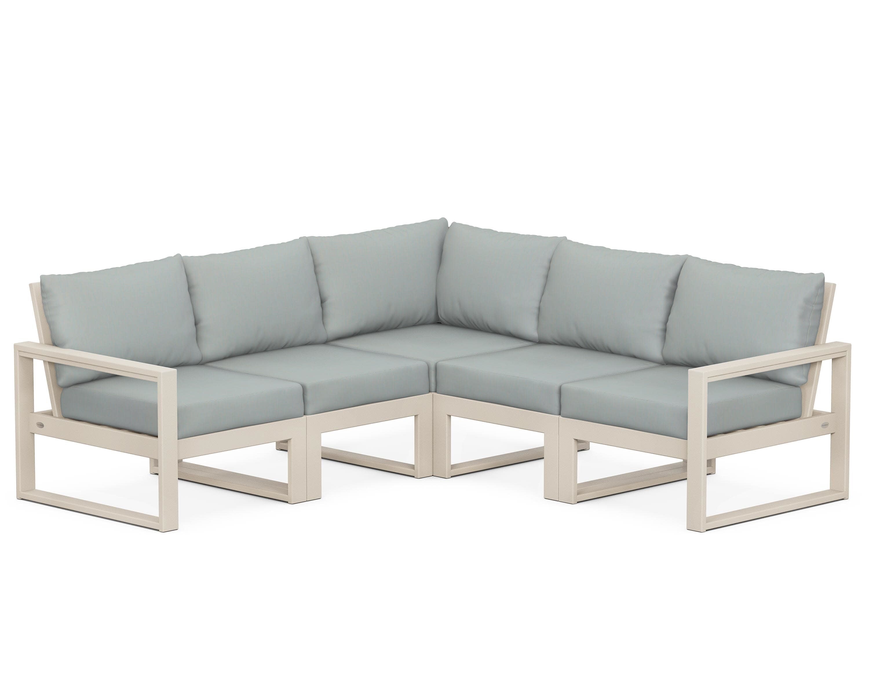 EDGE 5-Piece Modular Deep Seating Set in Sand / Spa