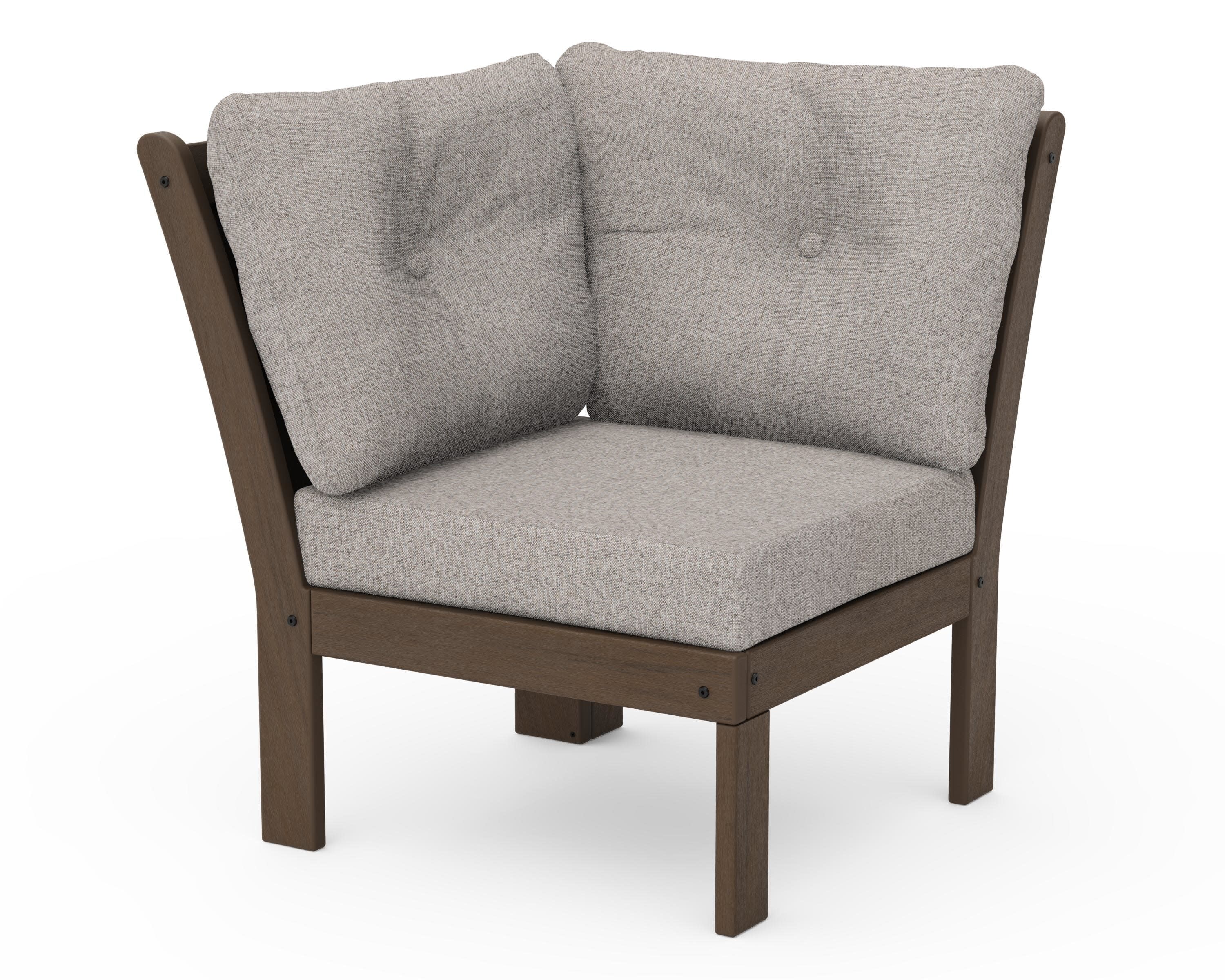 Vineyard Modular Corner Chair in Kona / Weathered Tweed