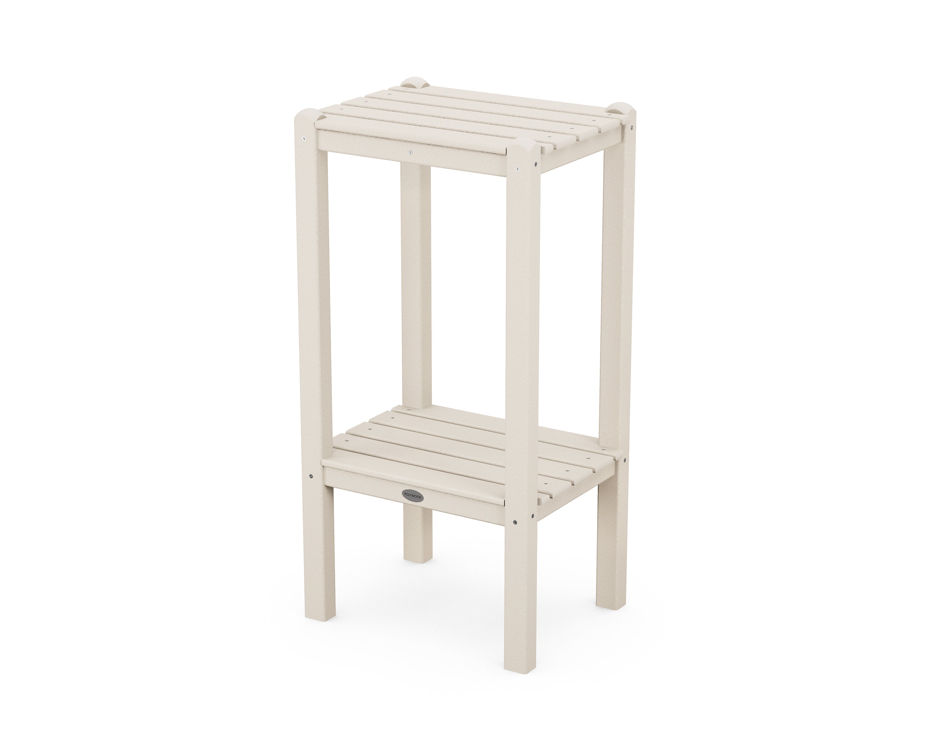 Two Shelf Bar Side Table in Sand