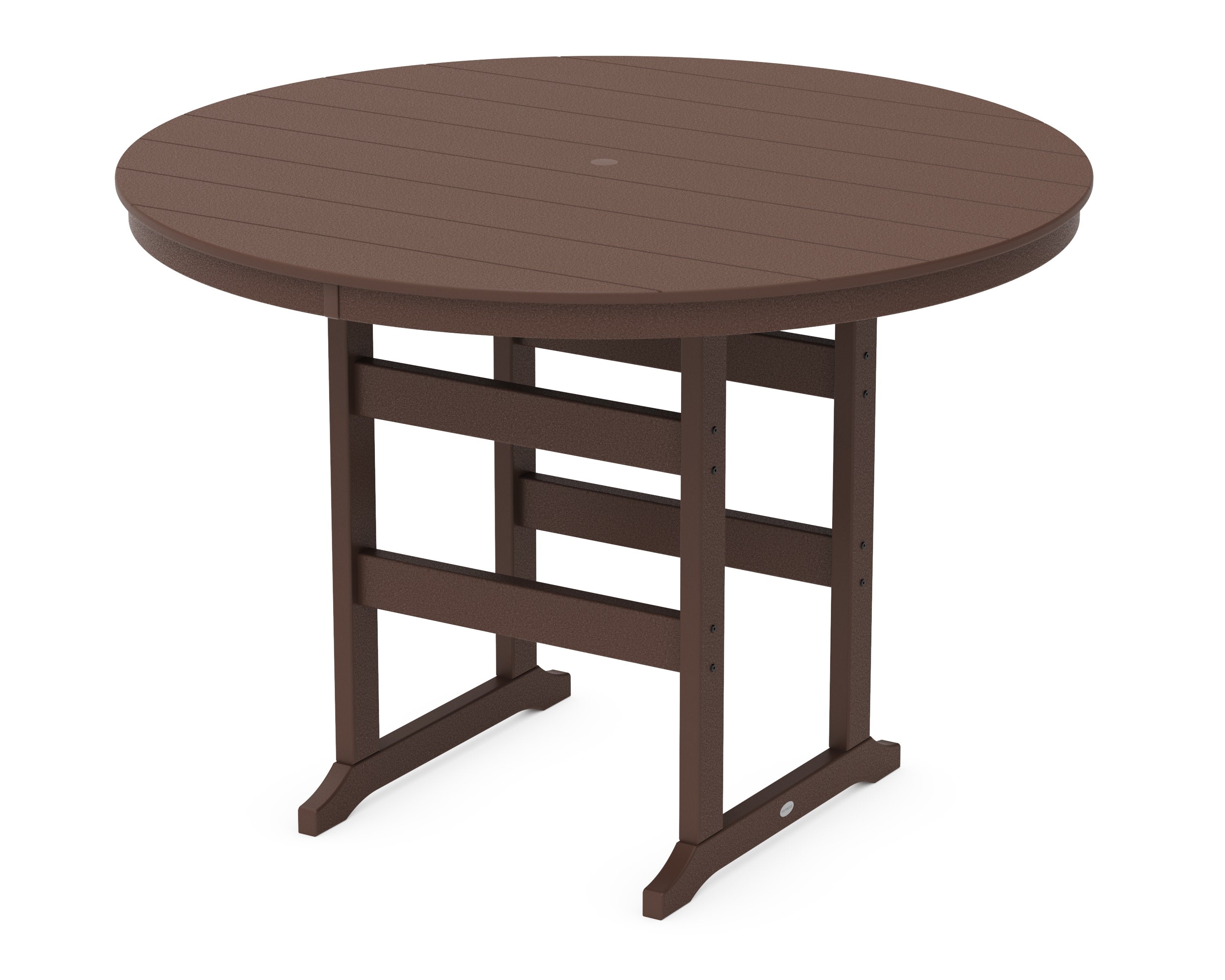 60" Round Farmhouse Bar Table in Mahogany