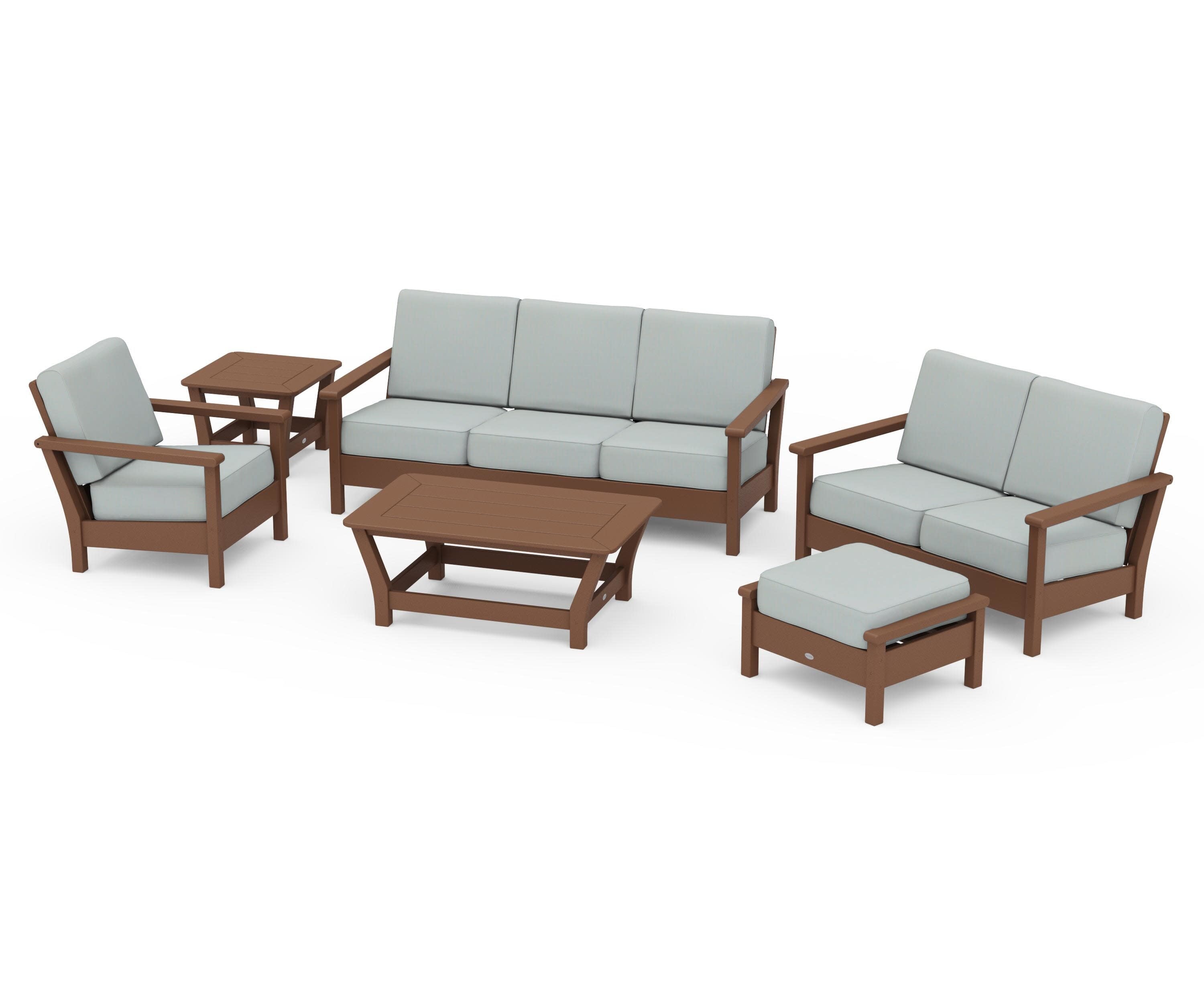 Harbour 6-Piece Outdoor Living Set in Teak / Spa