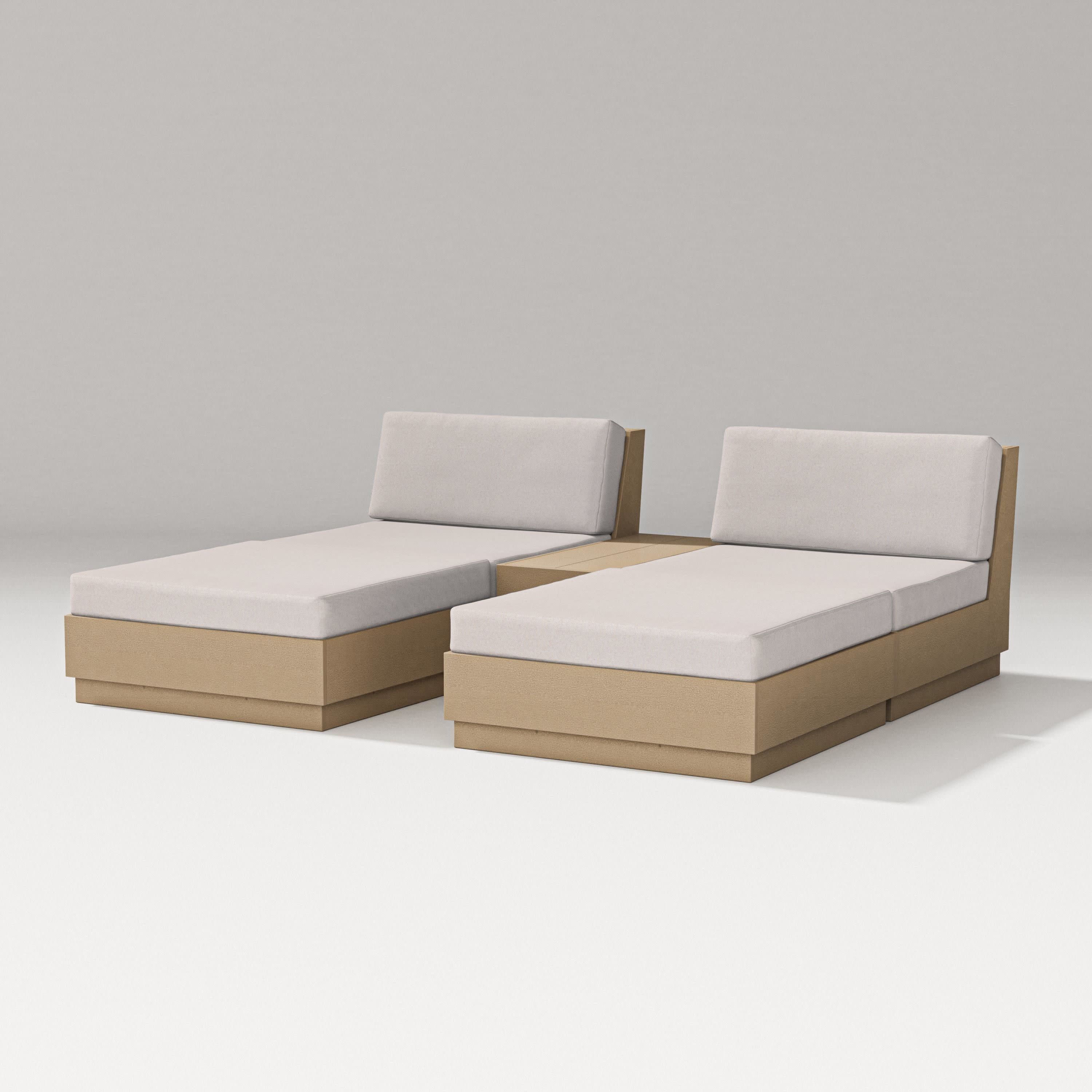 Elevate Double Chaise Set in Vintage Sahara / Dune Burlap