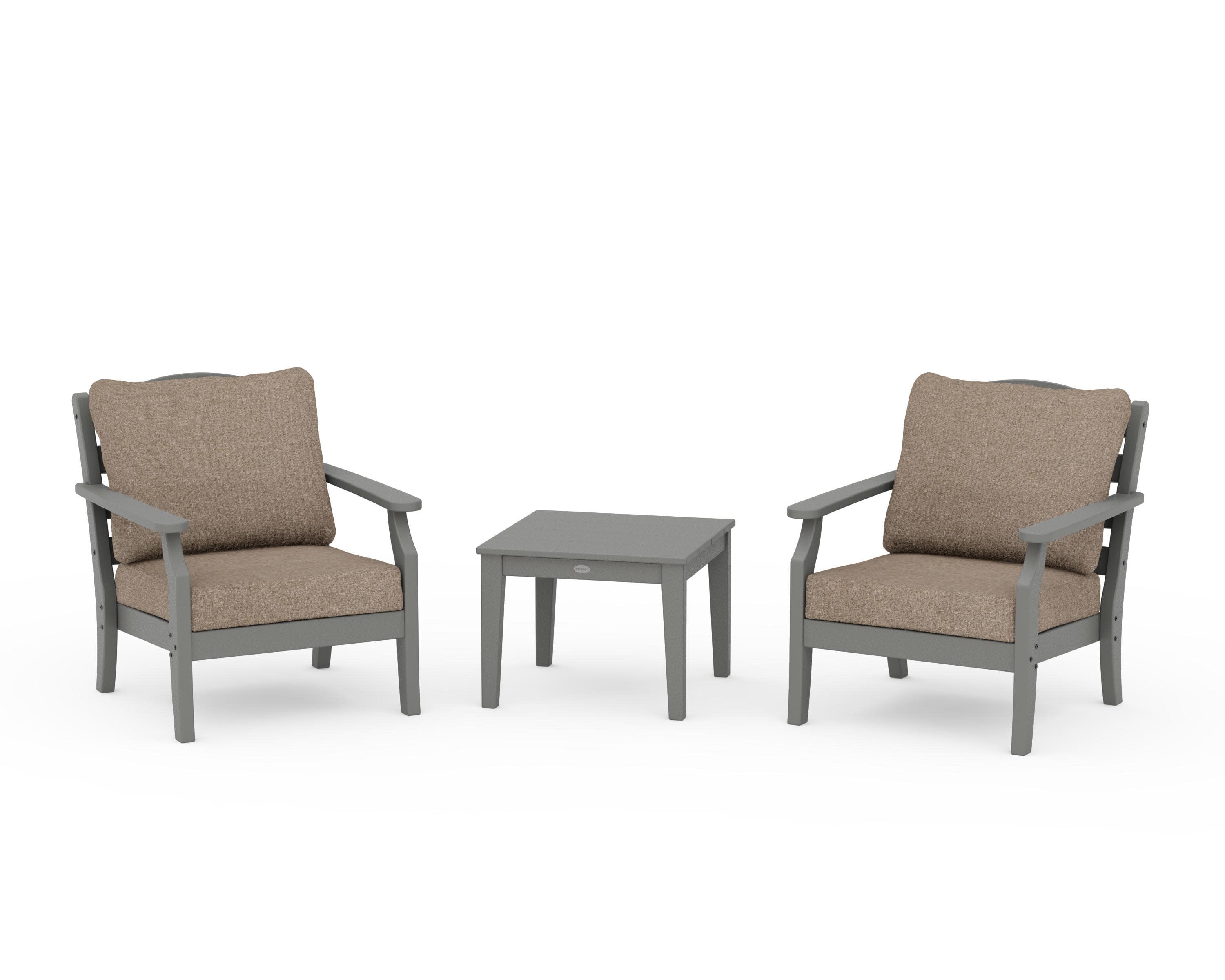 Savannah 3-Piece Deep Seating Set in Slate Grey / Spiced Burlap
