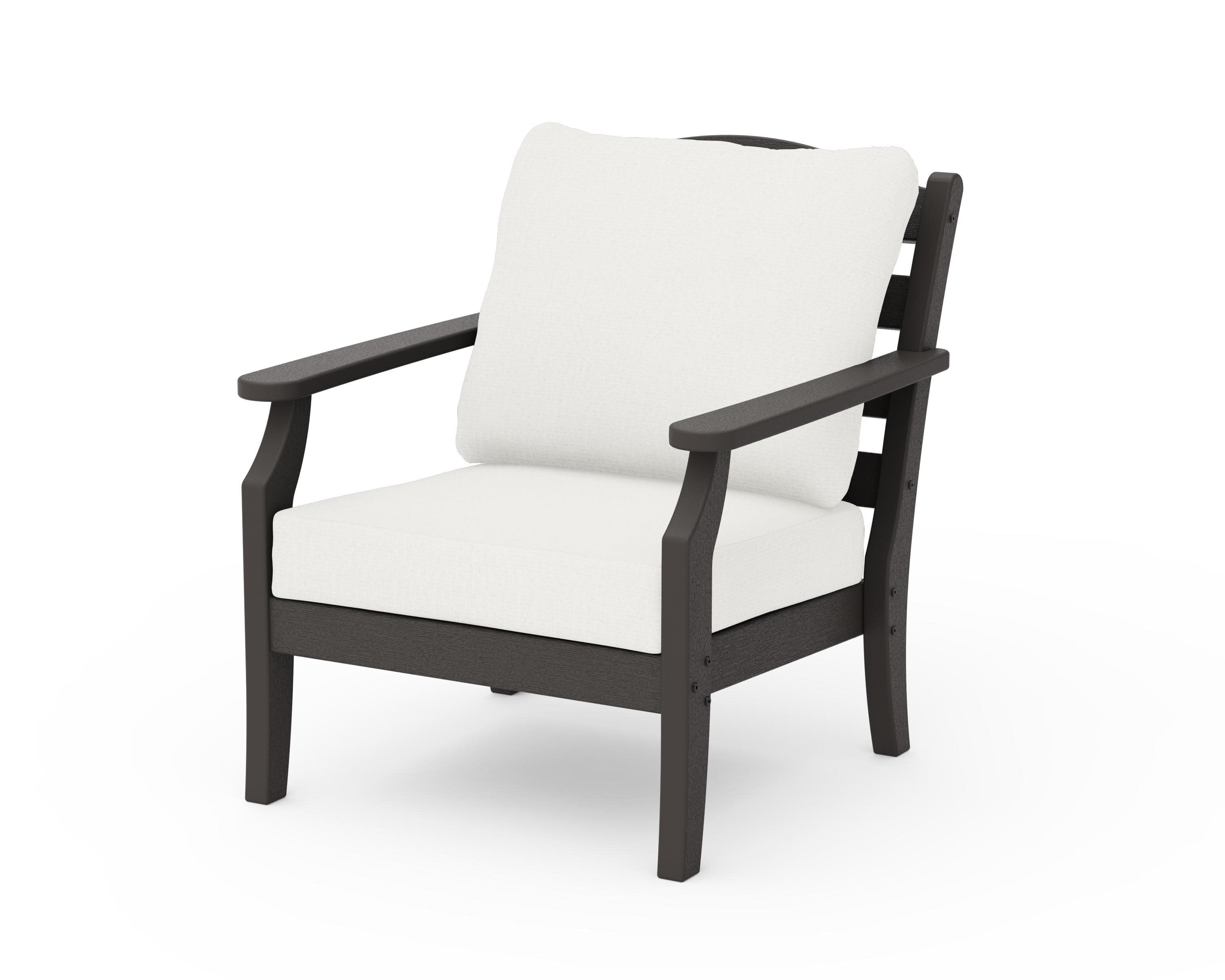 Savannah Deep Seating Chair in Vintage Coffee / Natural Linen