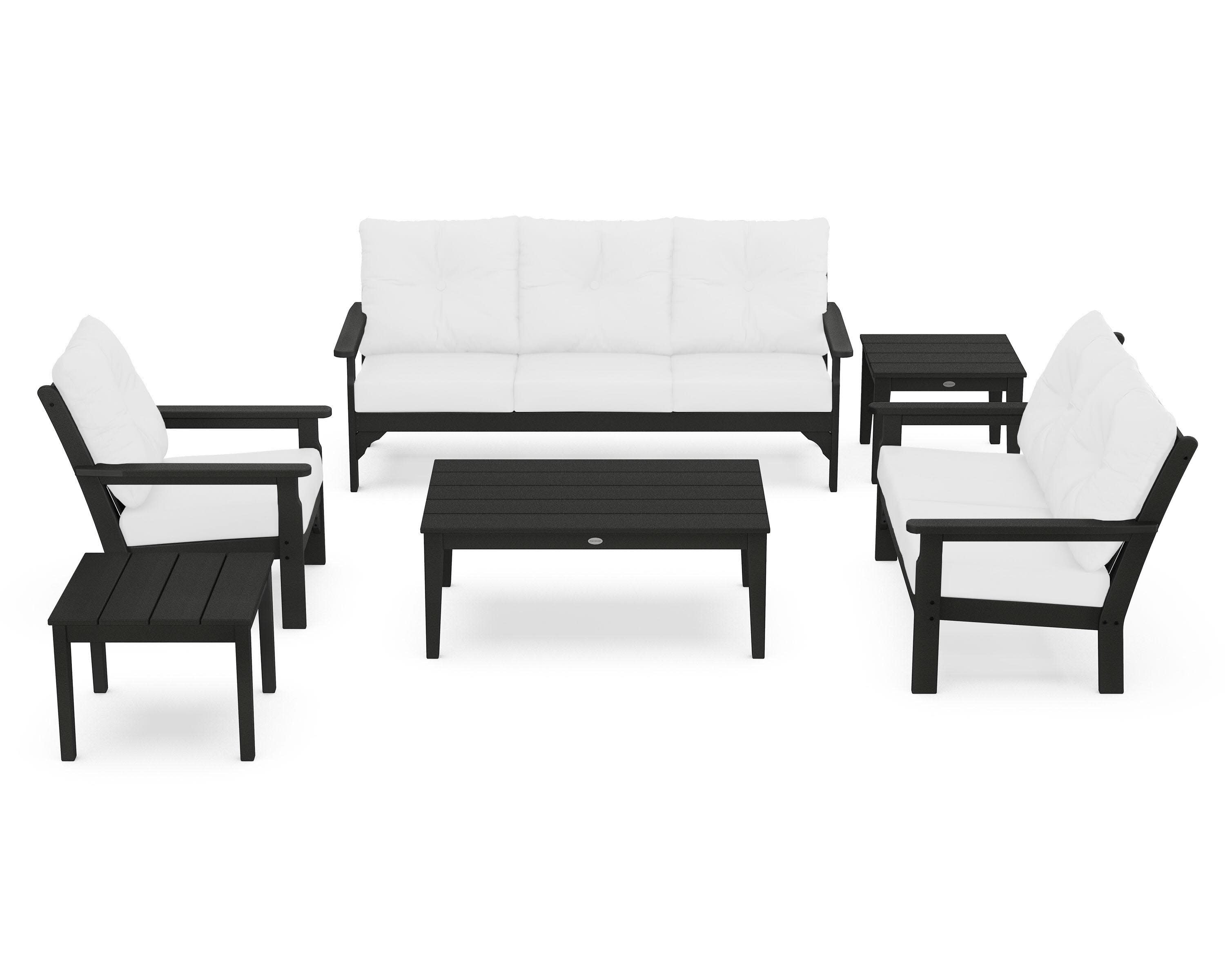 Vineyard 6-Piece Deep Seating Set in Green / Natural