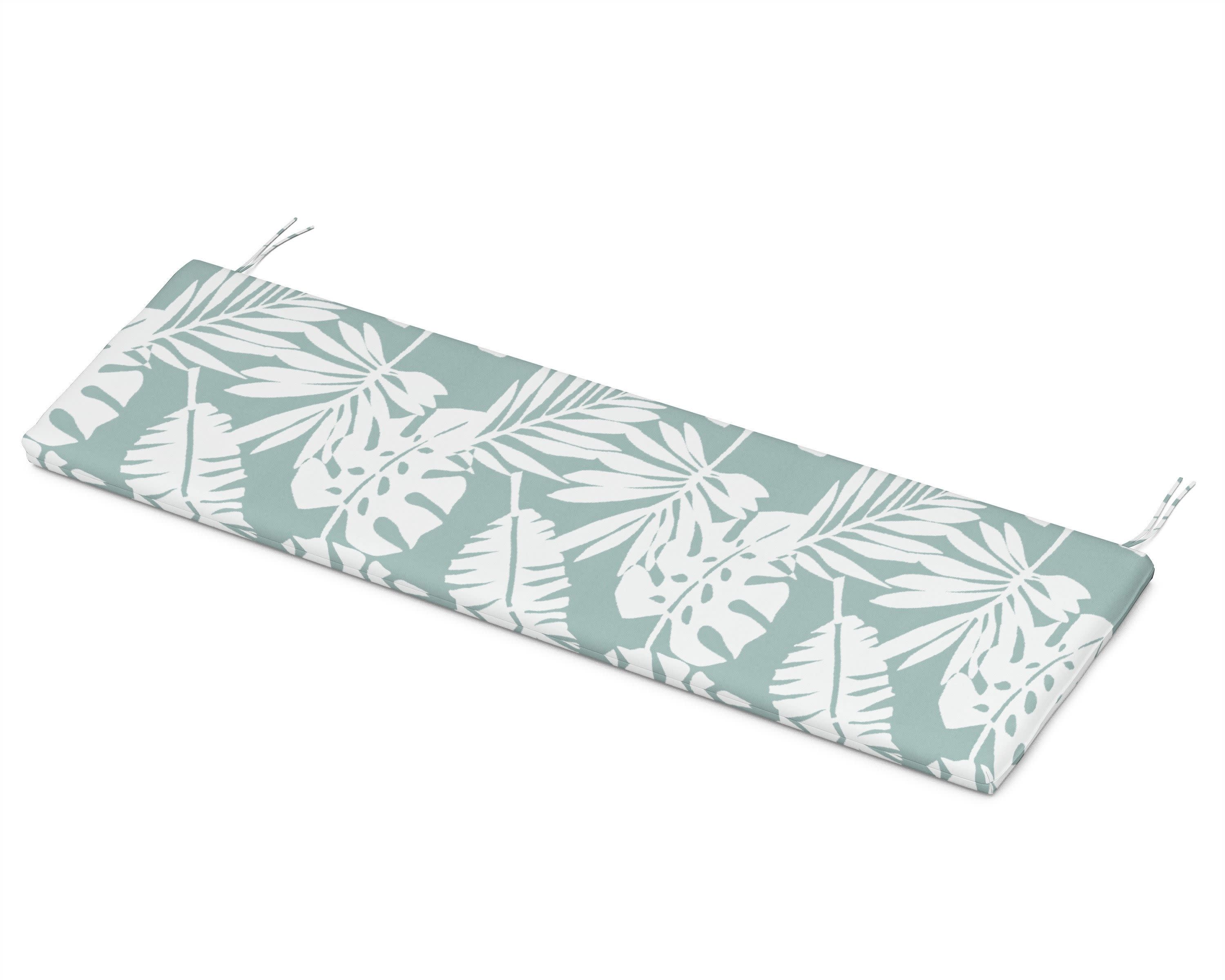 Bench Seat Cushion - 17.25"D x 68.5"W x 2.5"H in Leaf Glacier Spa