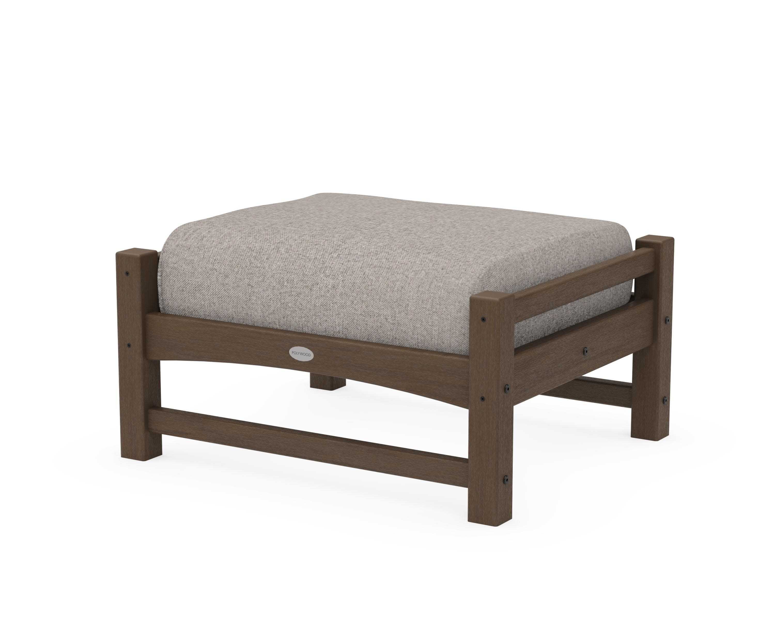 Club Ottoman in Kona / Weathered Tweed