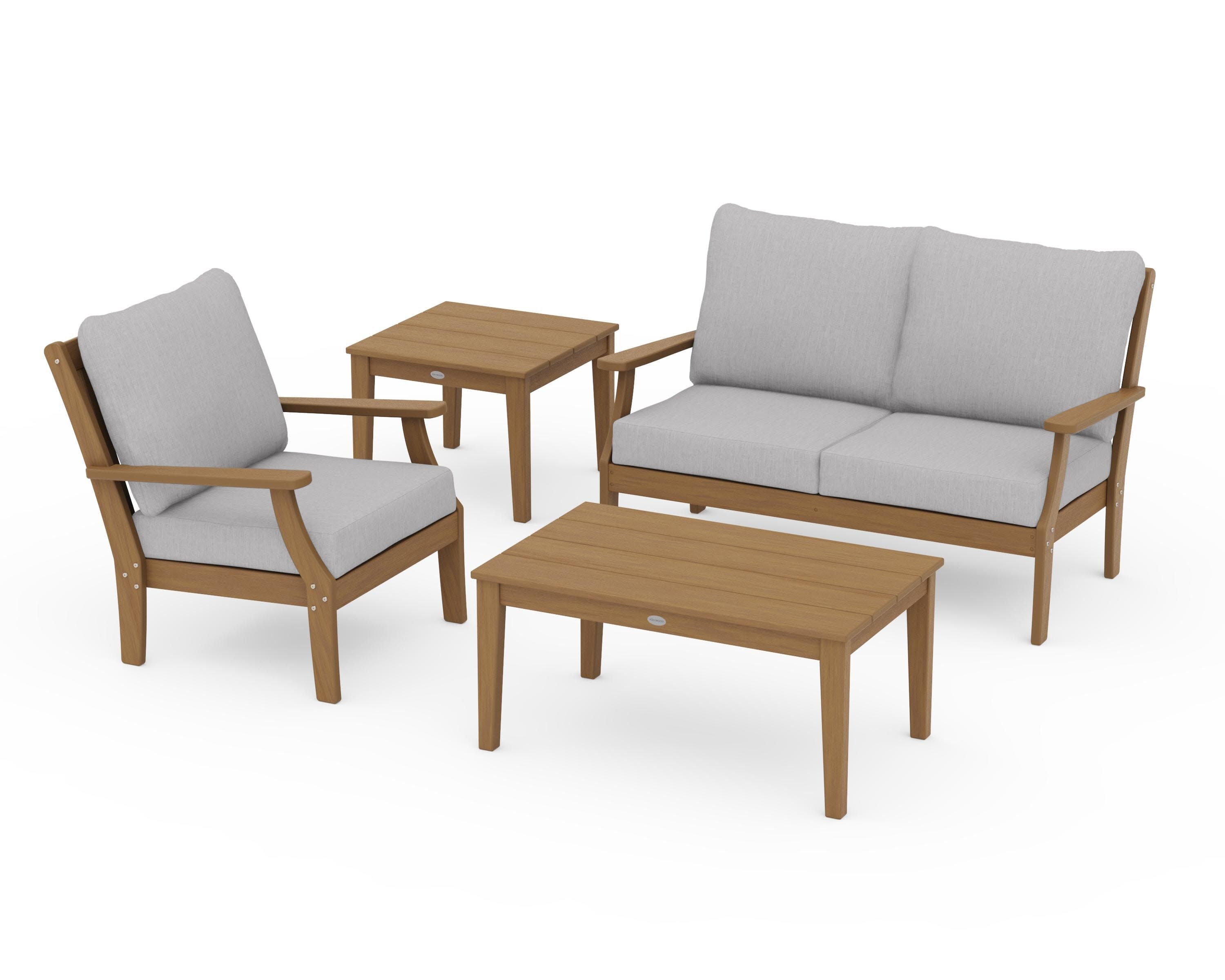 Braxton 4-Piece Deep Seating Set in Natural / Granite
