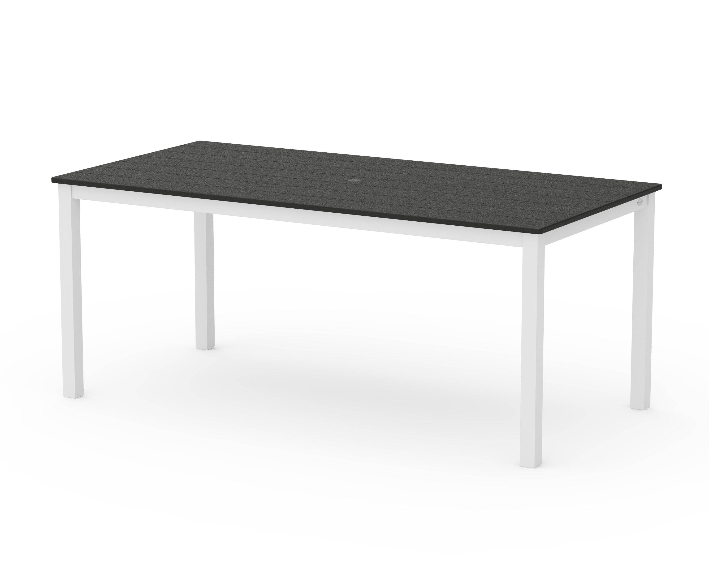 Main Street 36" x 72" Dining Table in White / Black