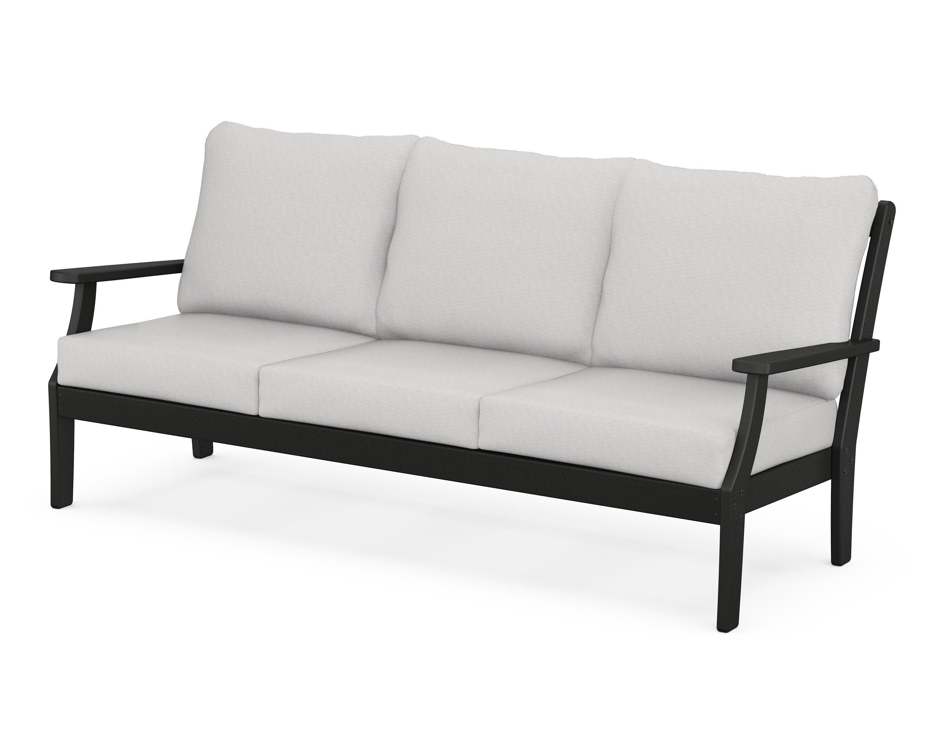 Braxton Deep Seating Sofa in Black / Diamond in the Rough