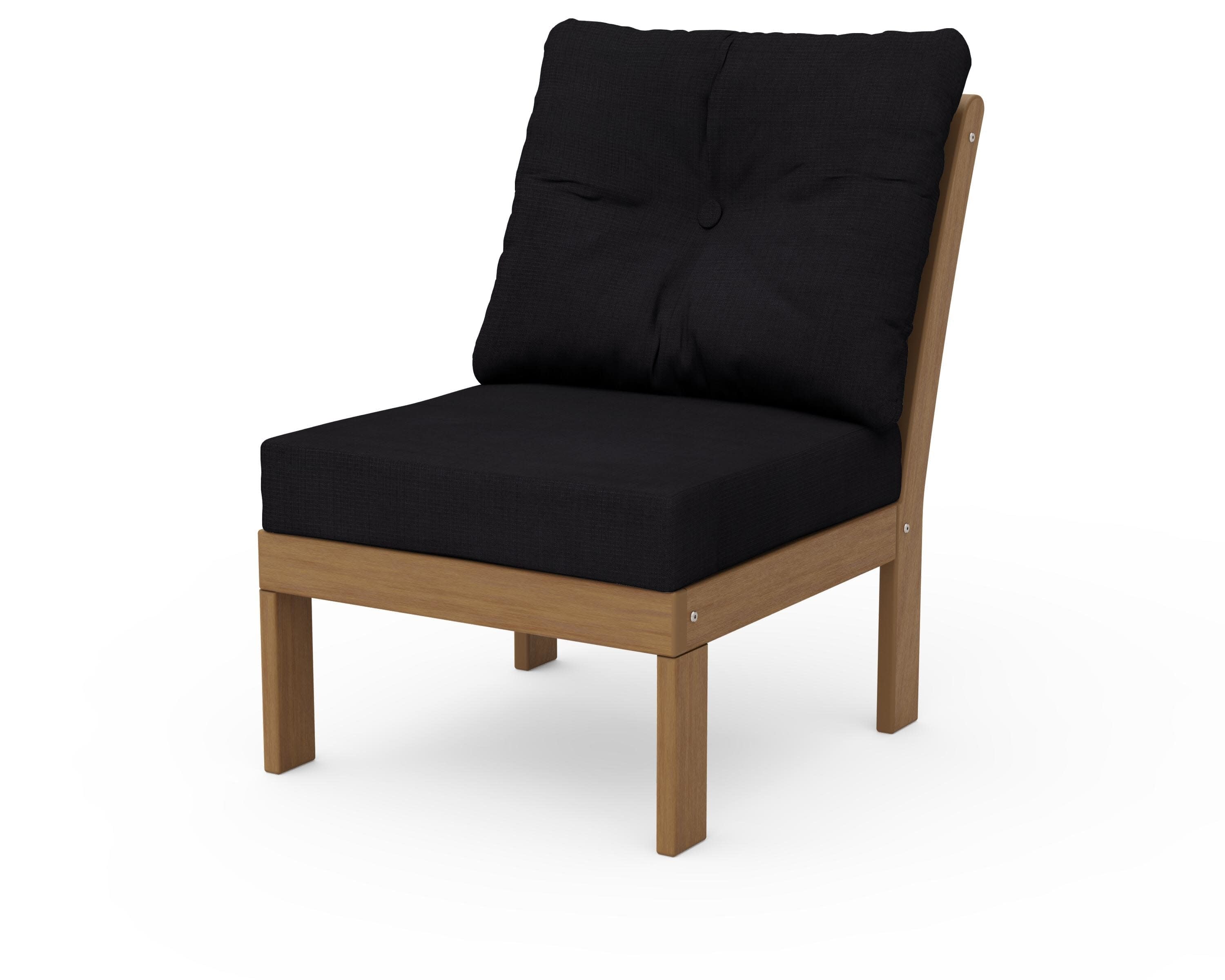 Vineyard Modular Armless Chair in Natural / Midnight Linen