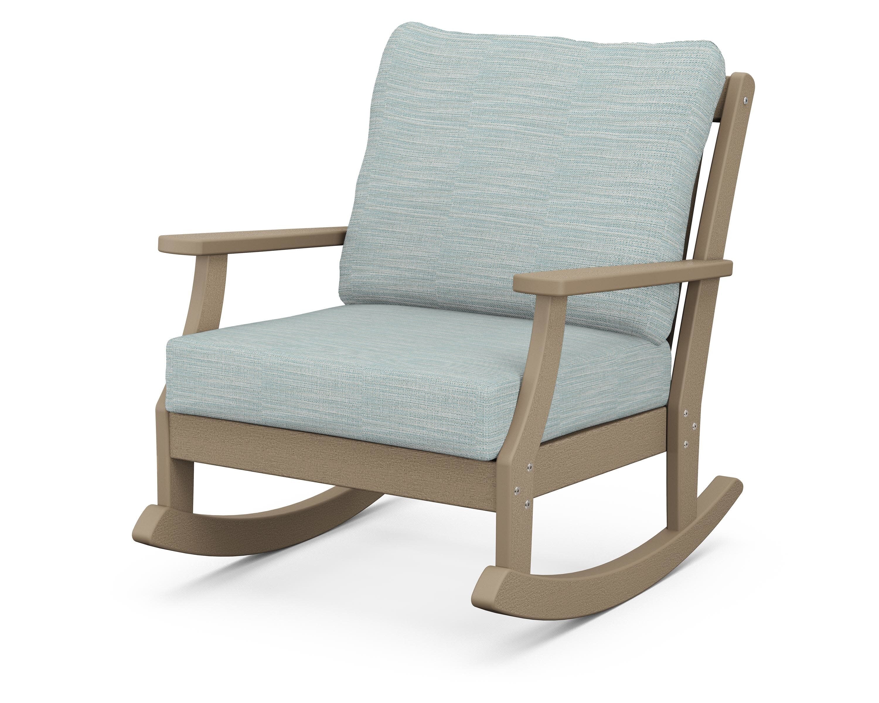 Braxton Deep Seating Rocking Chair in Vintage Sahara / Soothe Mist