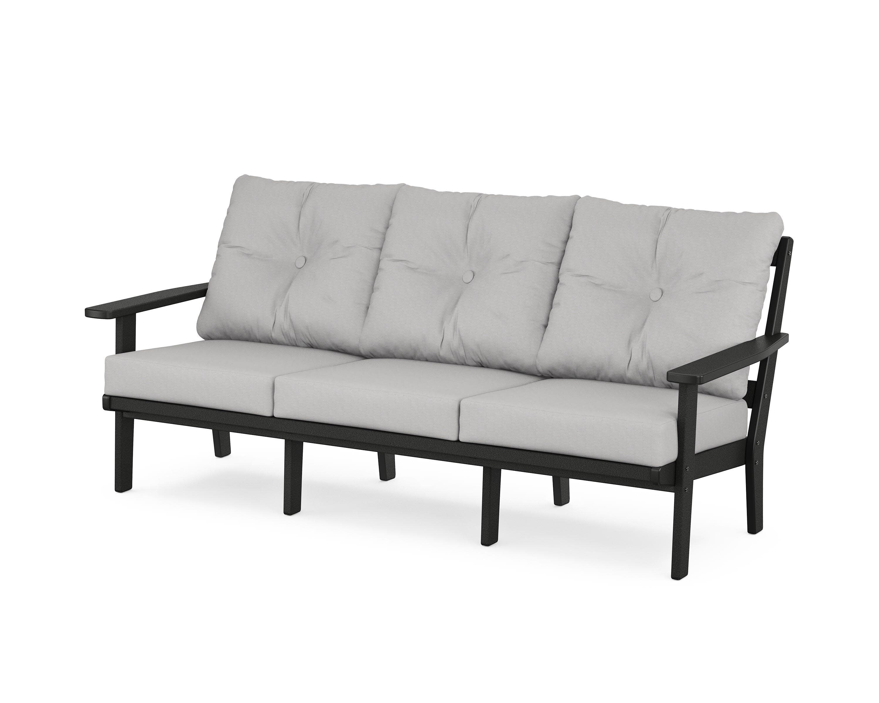 Oxford Deep Seating Sofa in Black / Diamond in the Rough