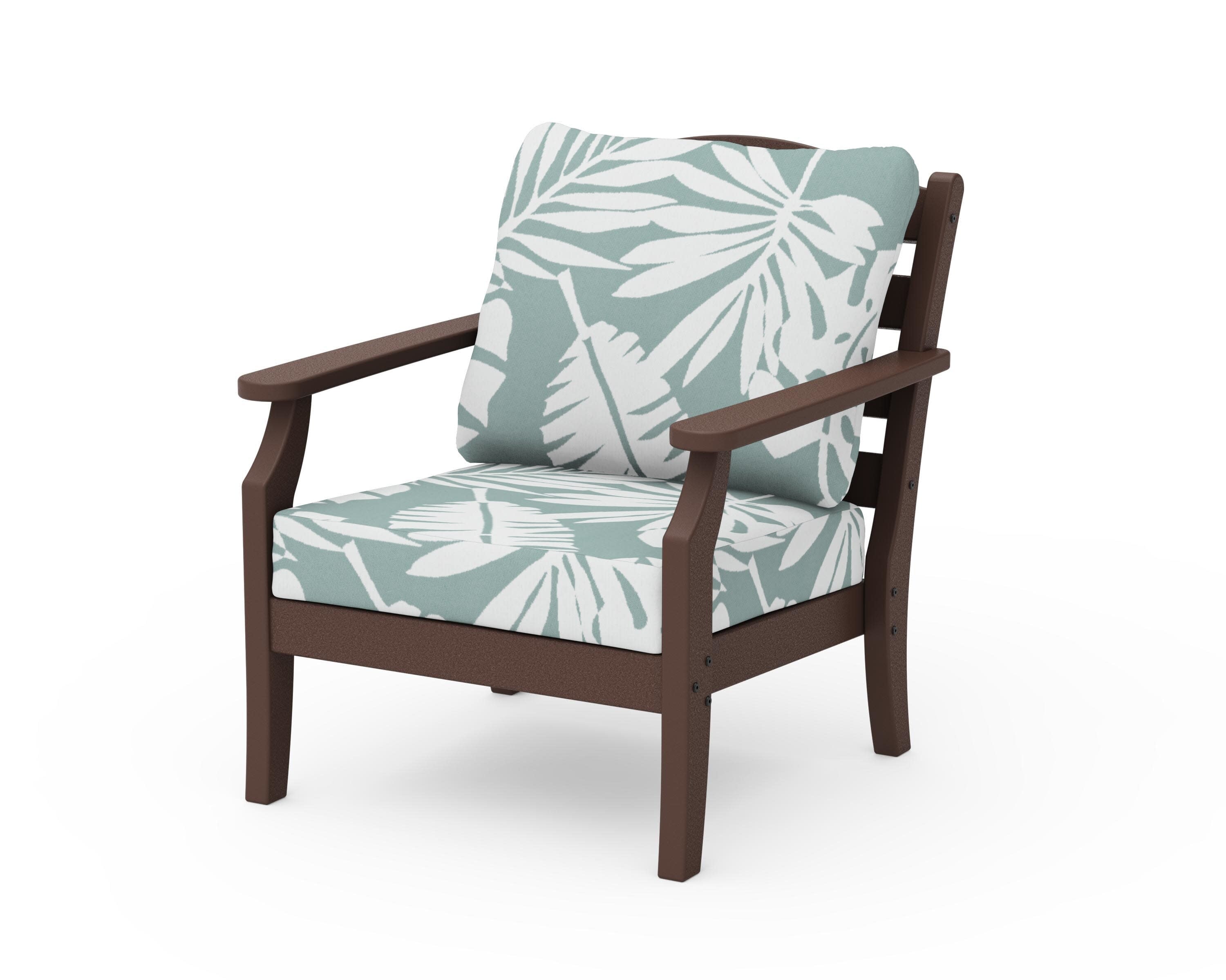 Savannah Deep Seating Chair in Mahogany / Leaf Glacier Spa