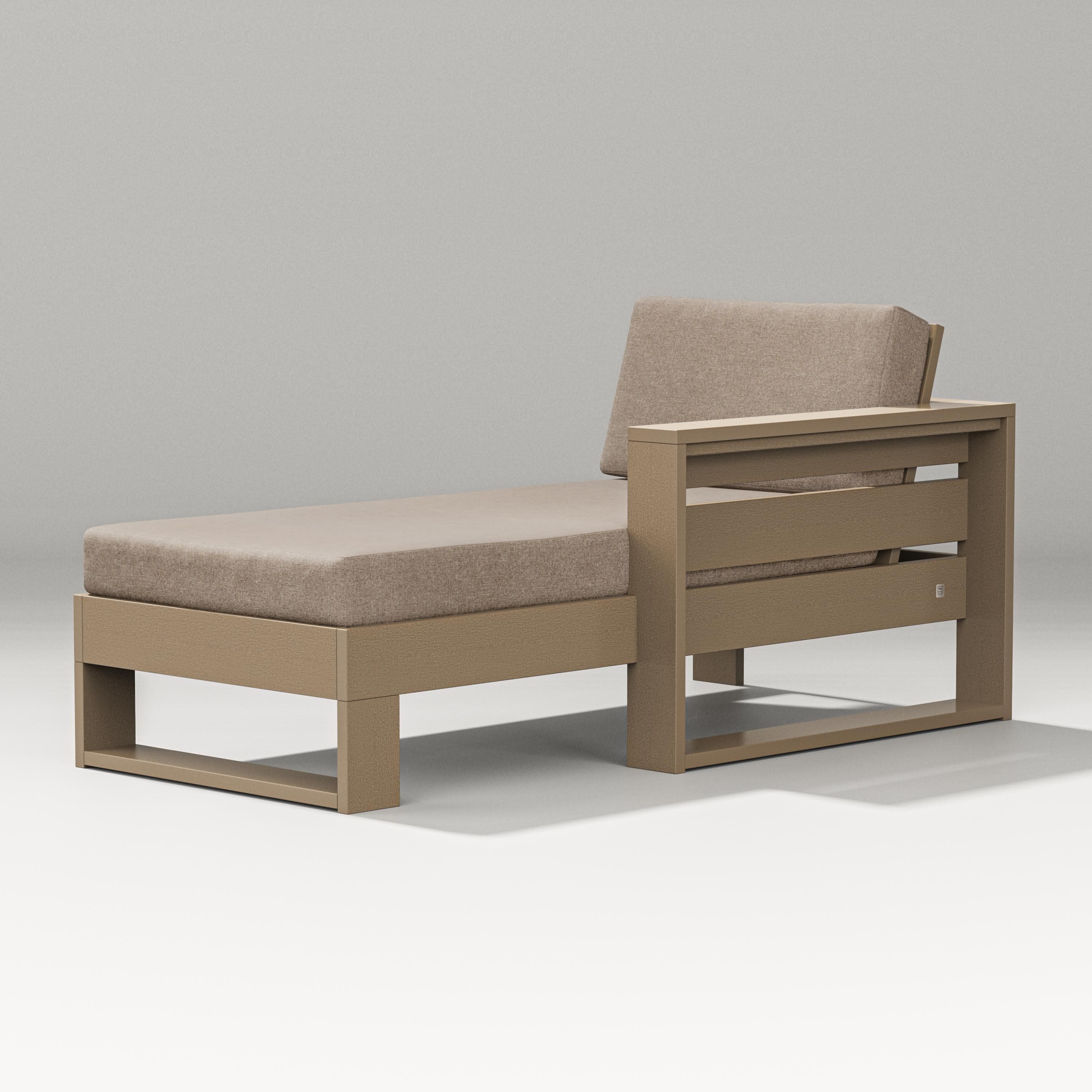 Latitude Modular Right Arm Chaise in Vintage Sahara / Spiced Burlap