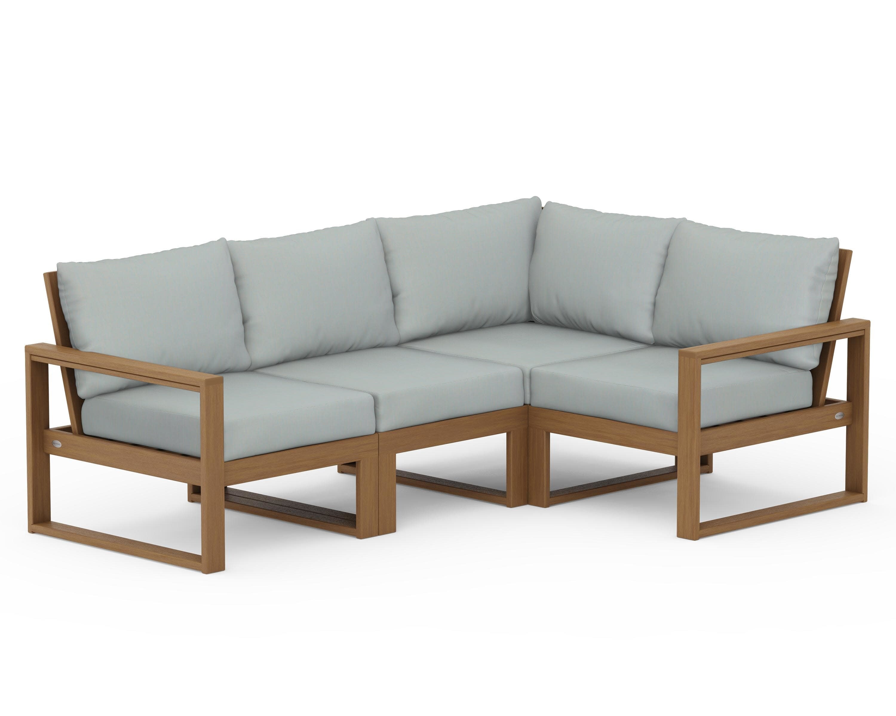 EDGE 4-Piece Modular Deep Seating Set in Natural / Spa