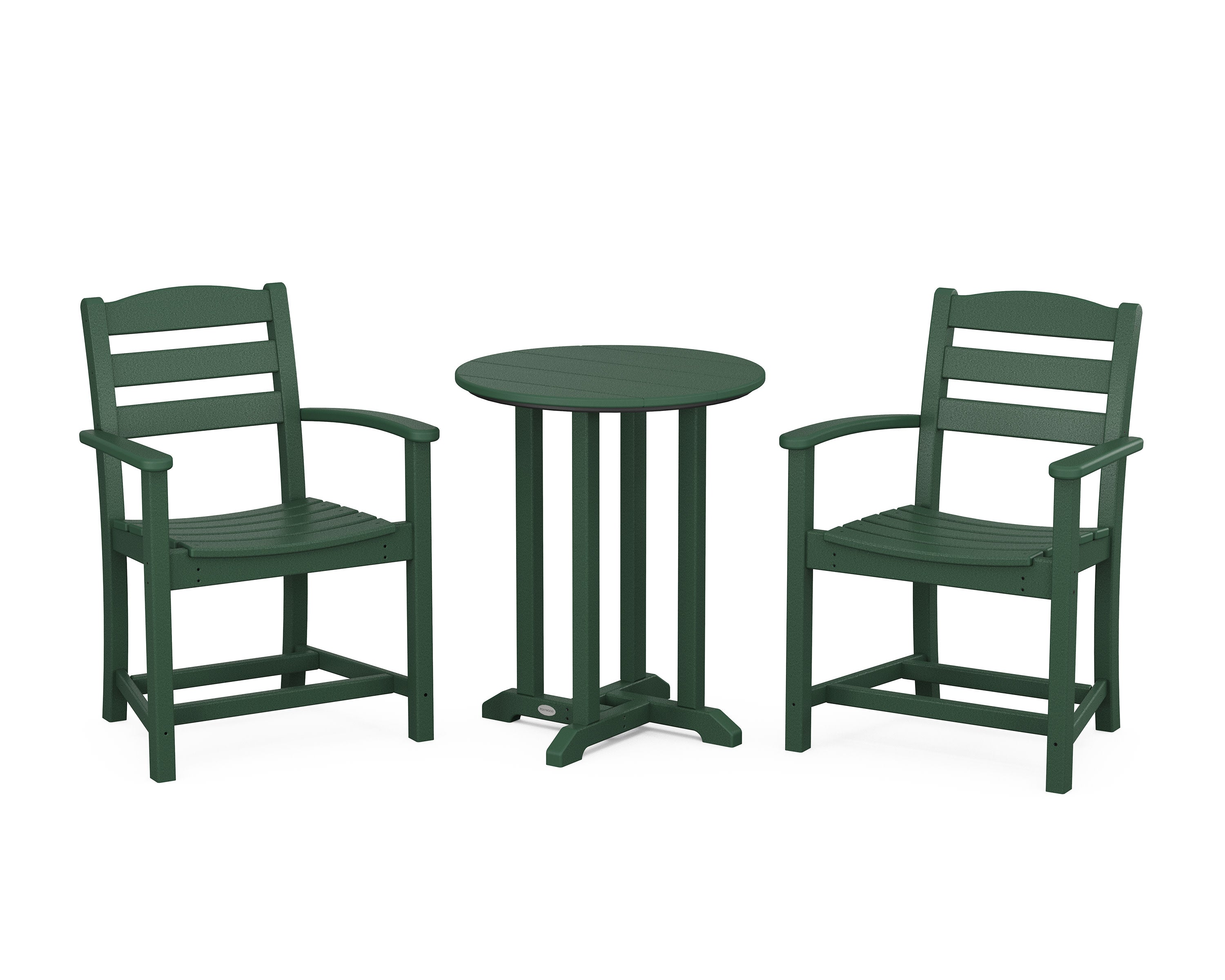La Casa Caf 3-Piece Round Bistro Dining Set in Green