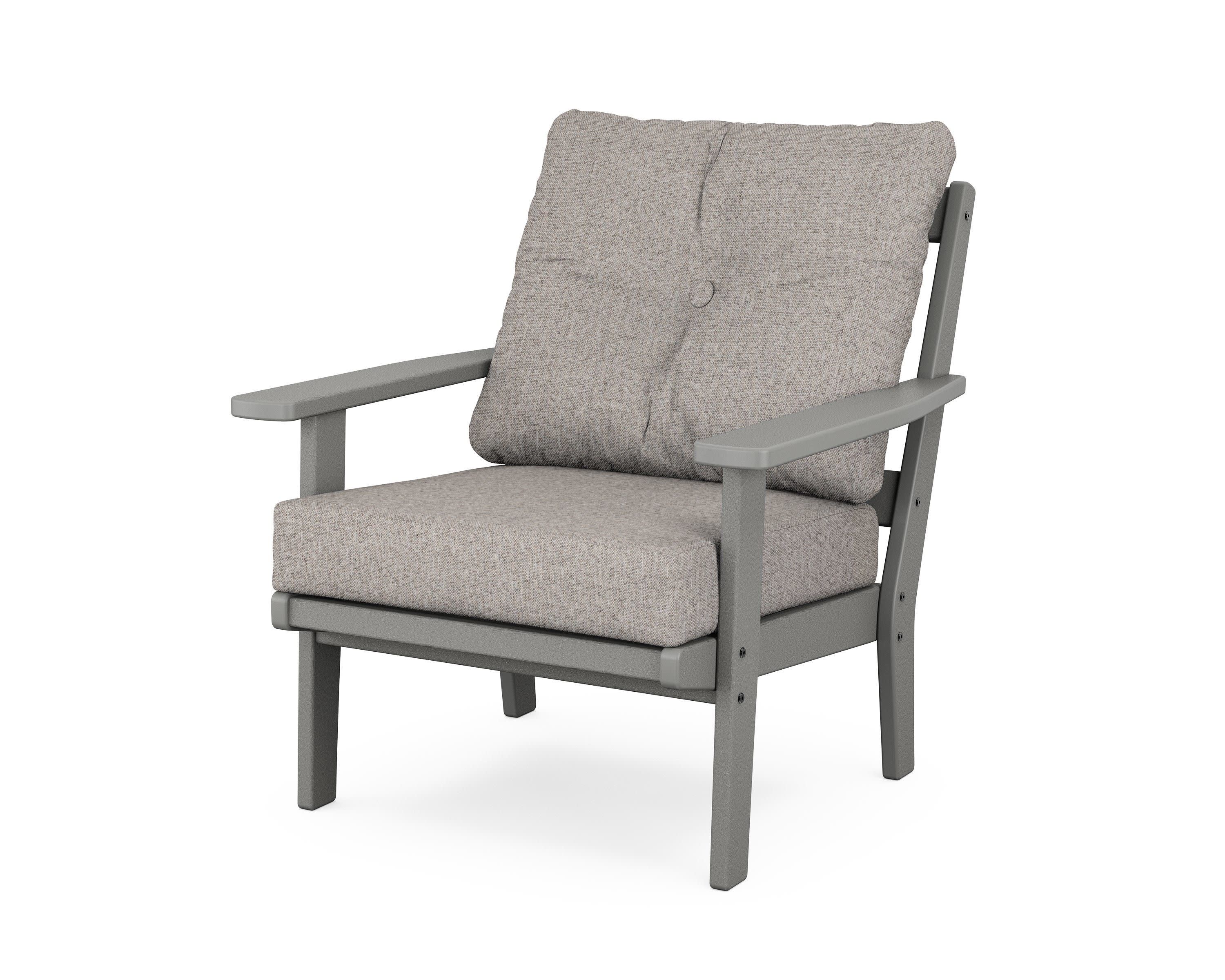 Oxford Deep Seating Chair in Slate Grey / Weathered Tweed
