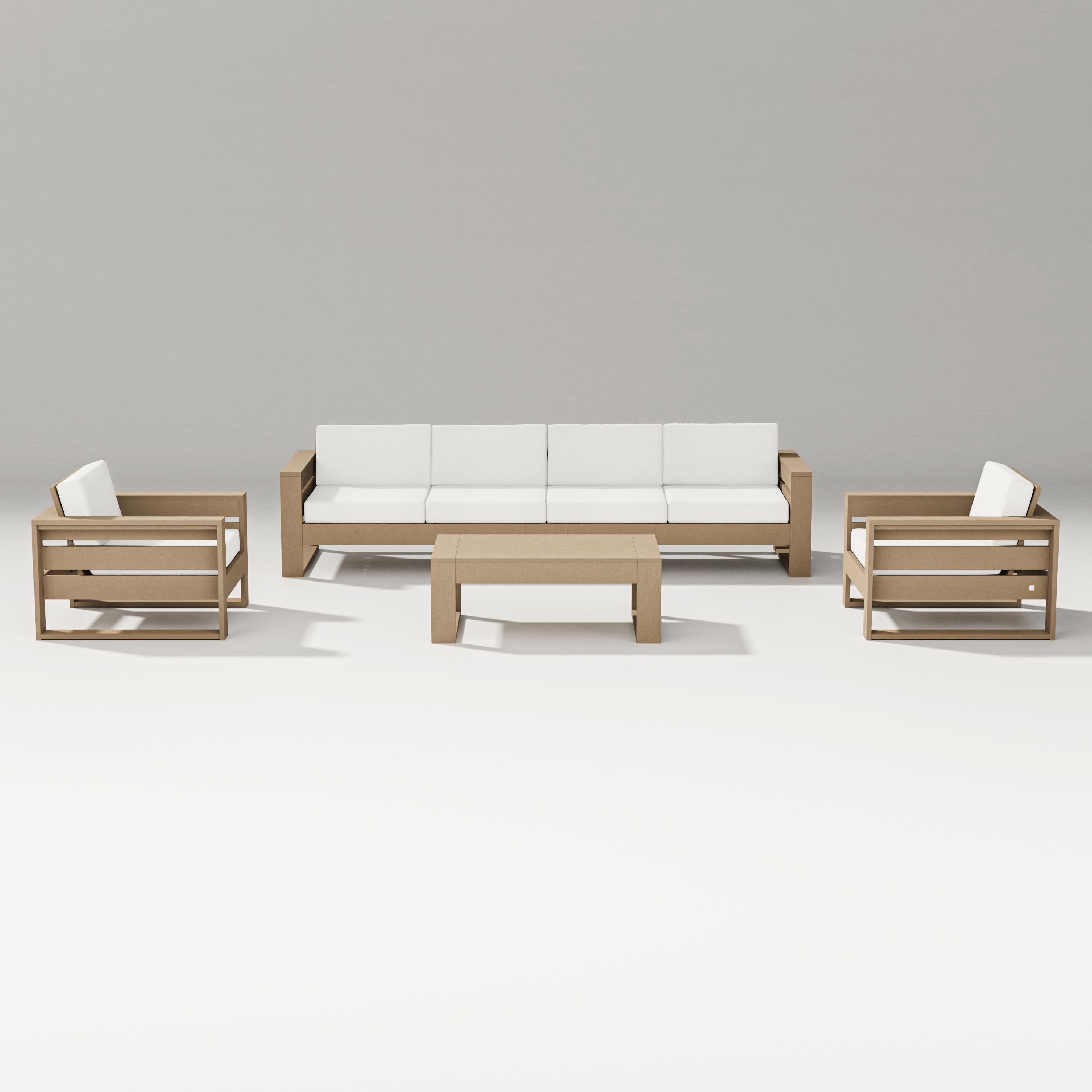Latitude 5-Piece Lounge Sofa Set in Vintage Sahara / Natural Linen