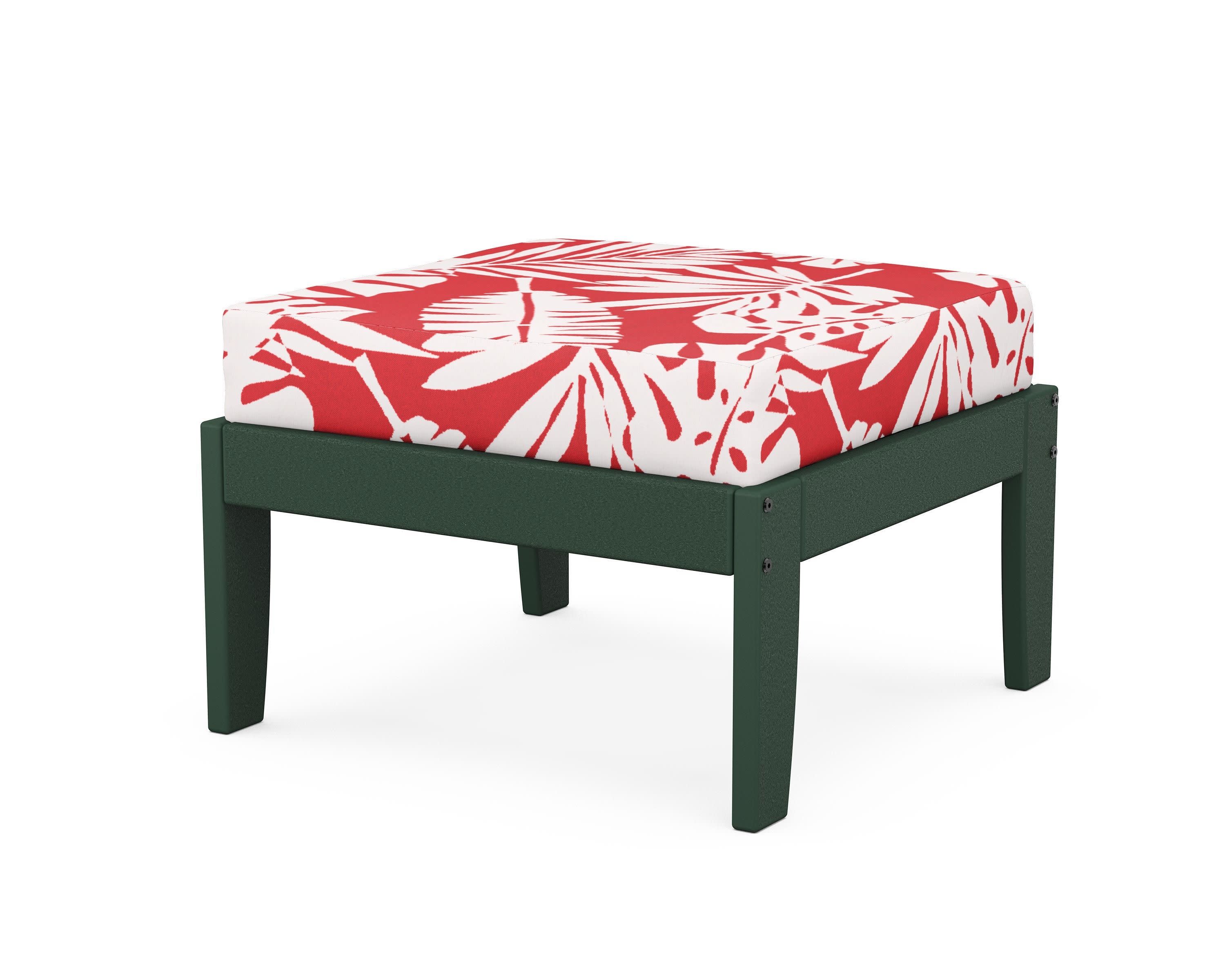 Modular Ottoman - Classic in Green / Leaf Crimson
