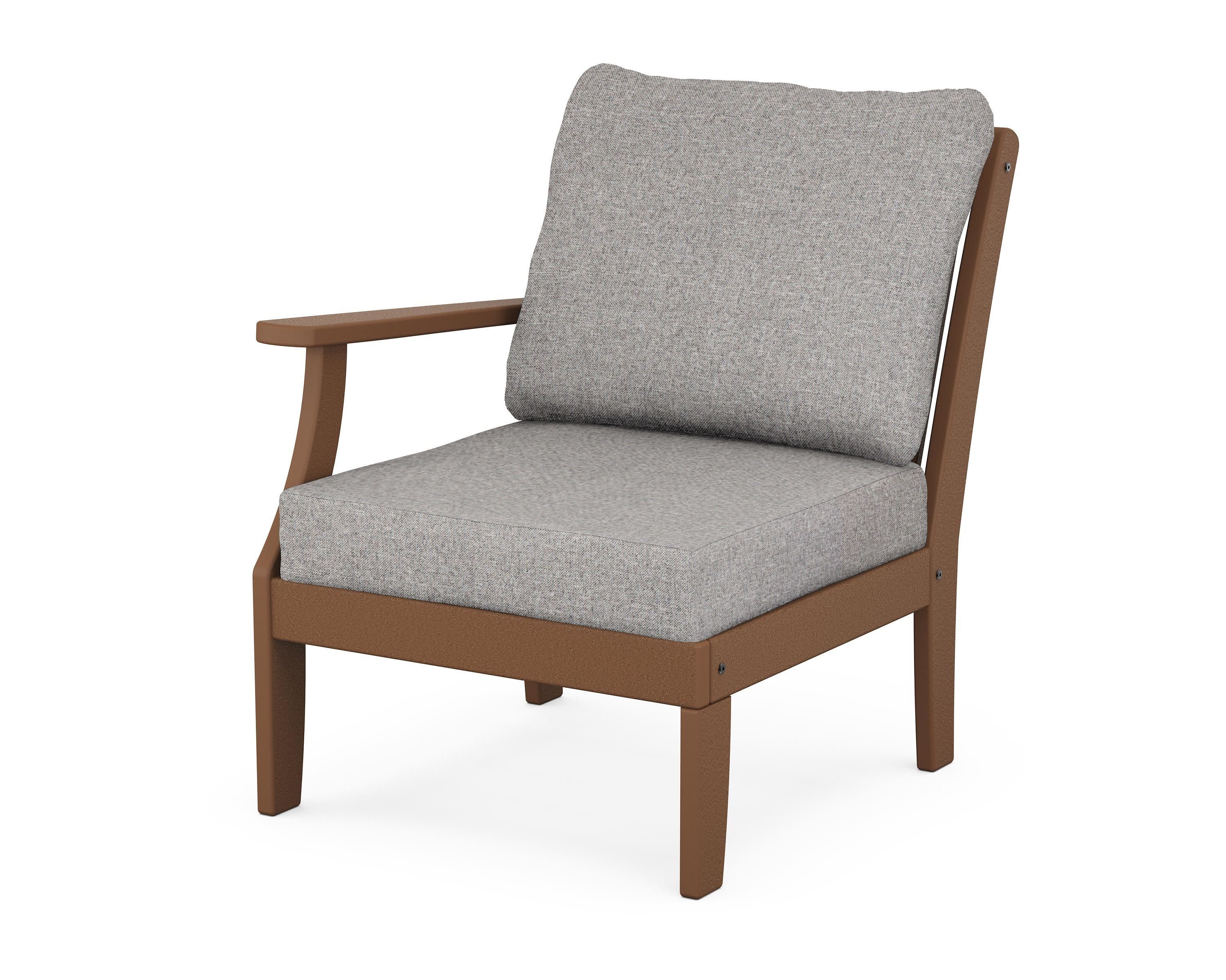 Braxton Modular Left Arm Chair in Teak / Grey Mist