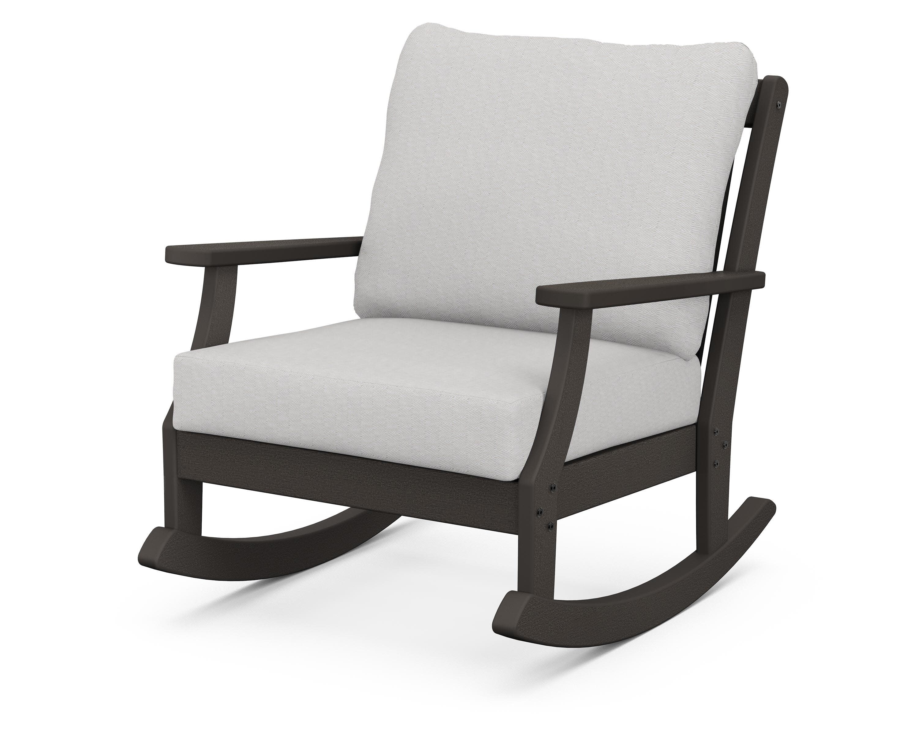 Braxton Deep Seating Rocking Chair in Vintage Coffee / Diamond in the Rough