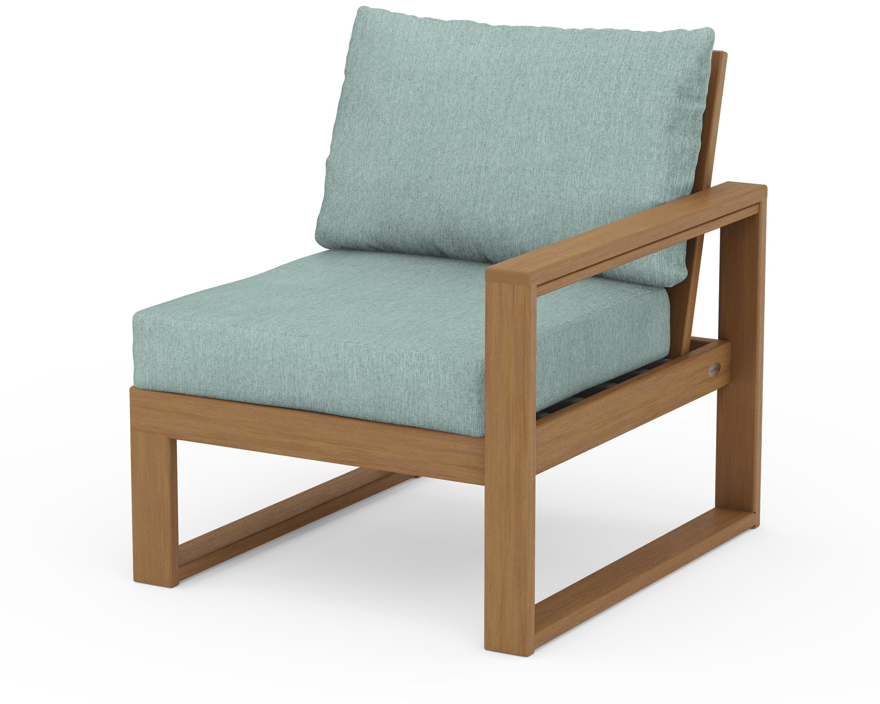 EDGE Modular Right Arm Chair in Natural / Glacier Spa
