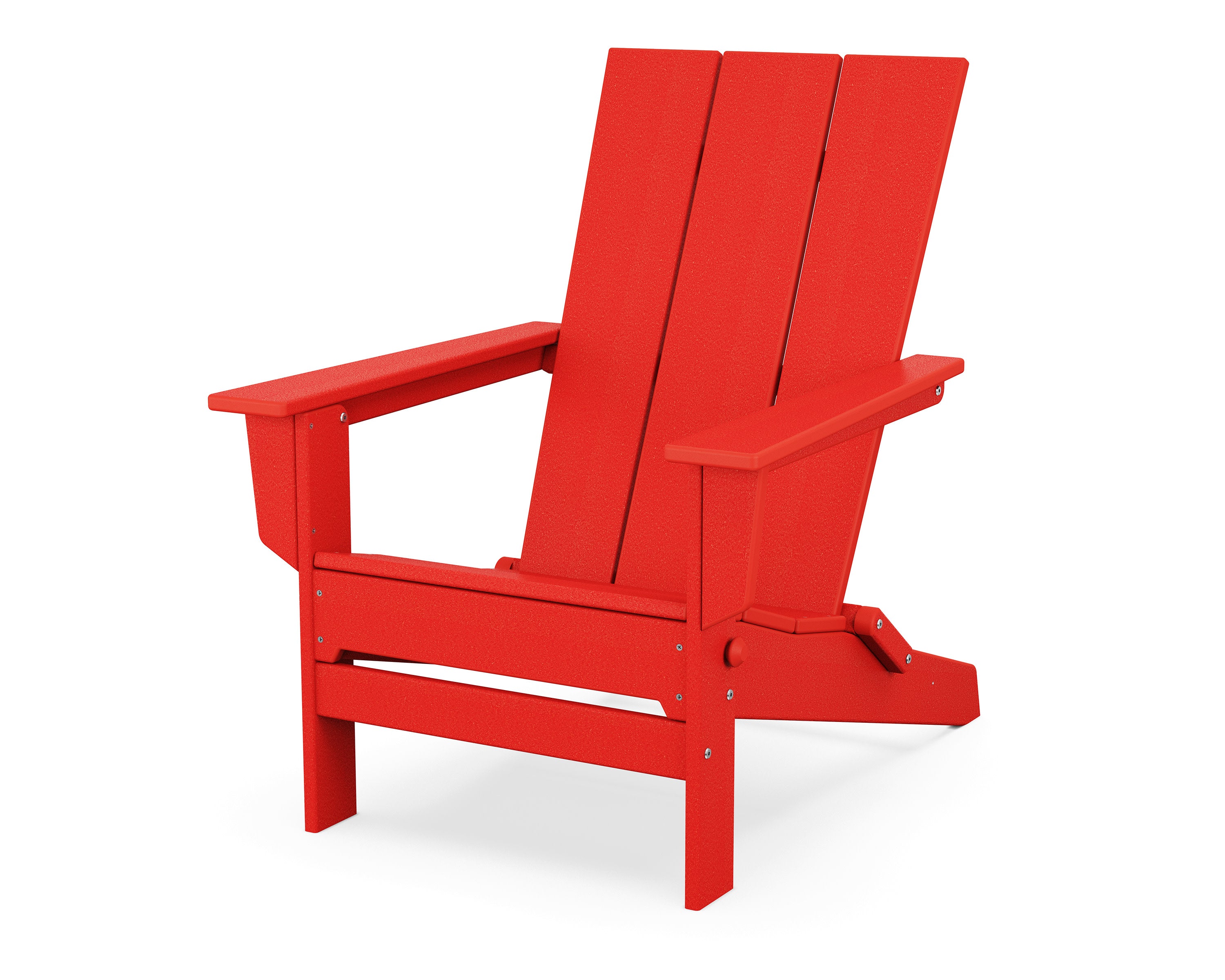 Modern Studio Folding Adirondack Chair in Sunset Red