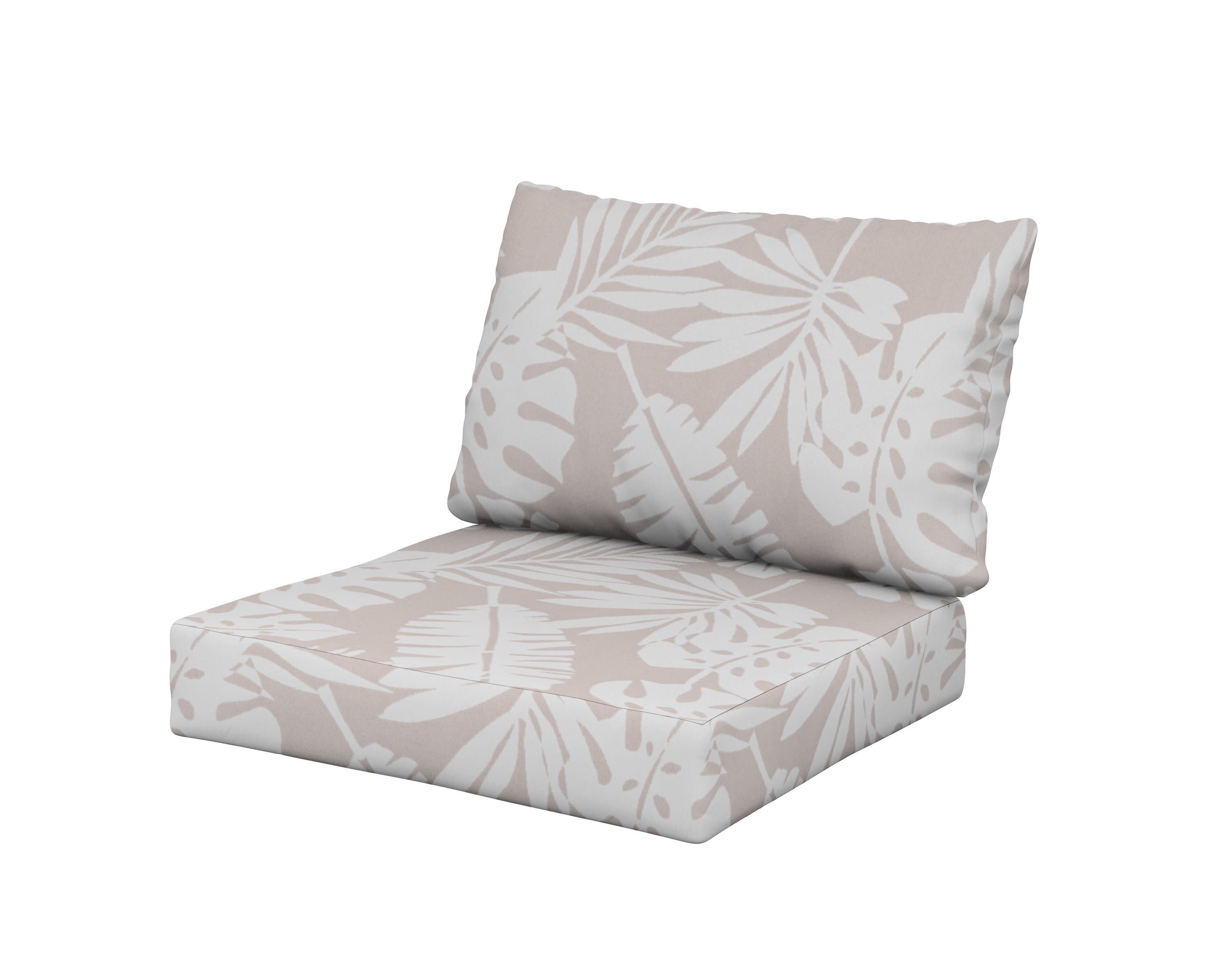 Modular Cushion in Leaf Dune Burlap