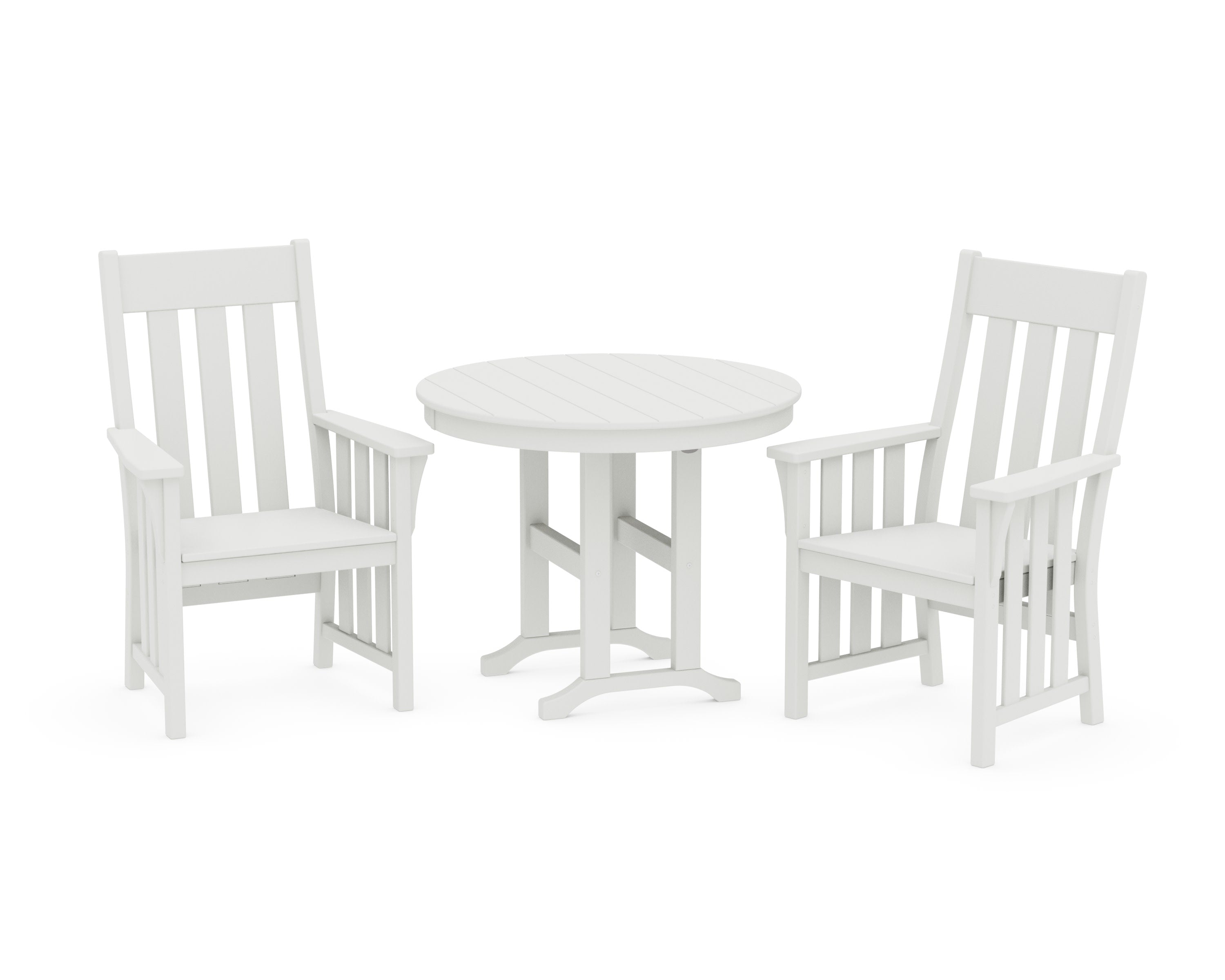 Acadia 3-Piece Farmhouse Dining Set in Vintage White