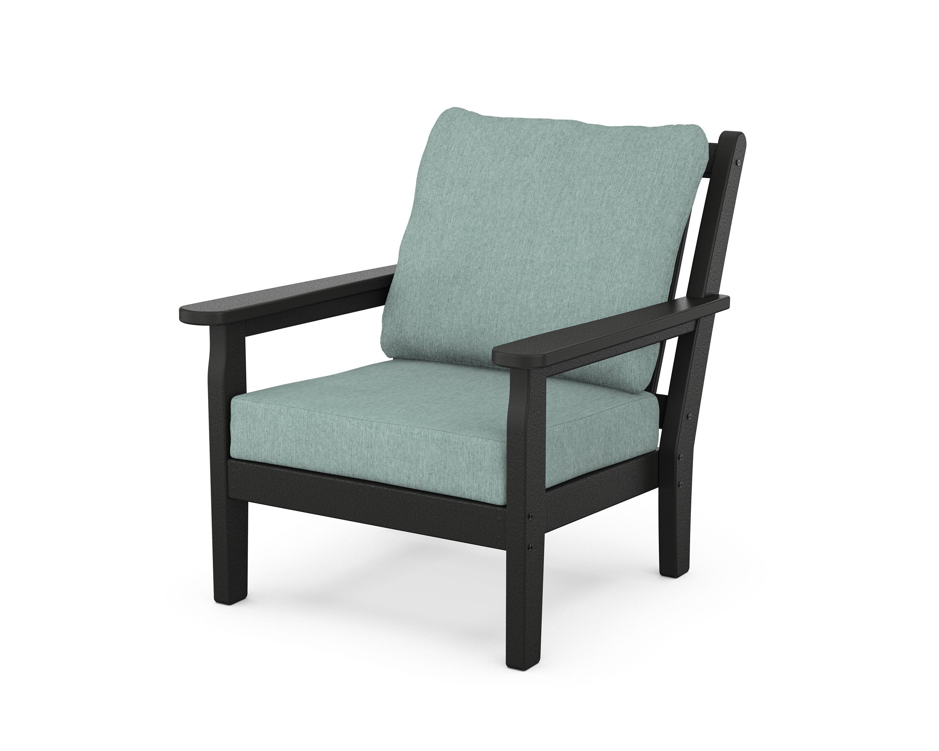 Chippendale Deep Seating Chair in Black / Glacier Spa