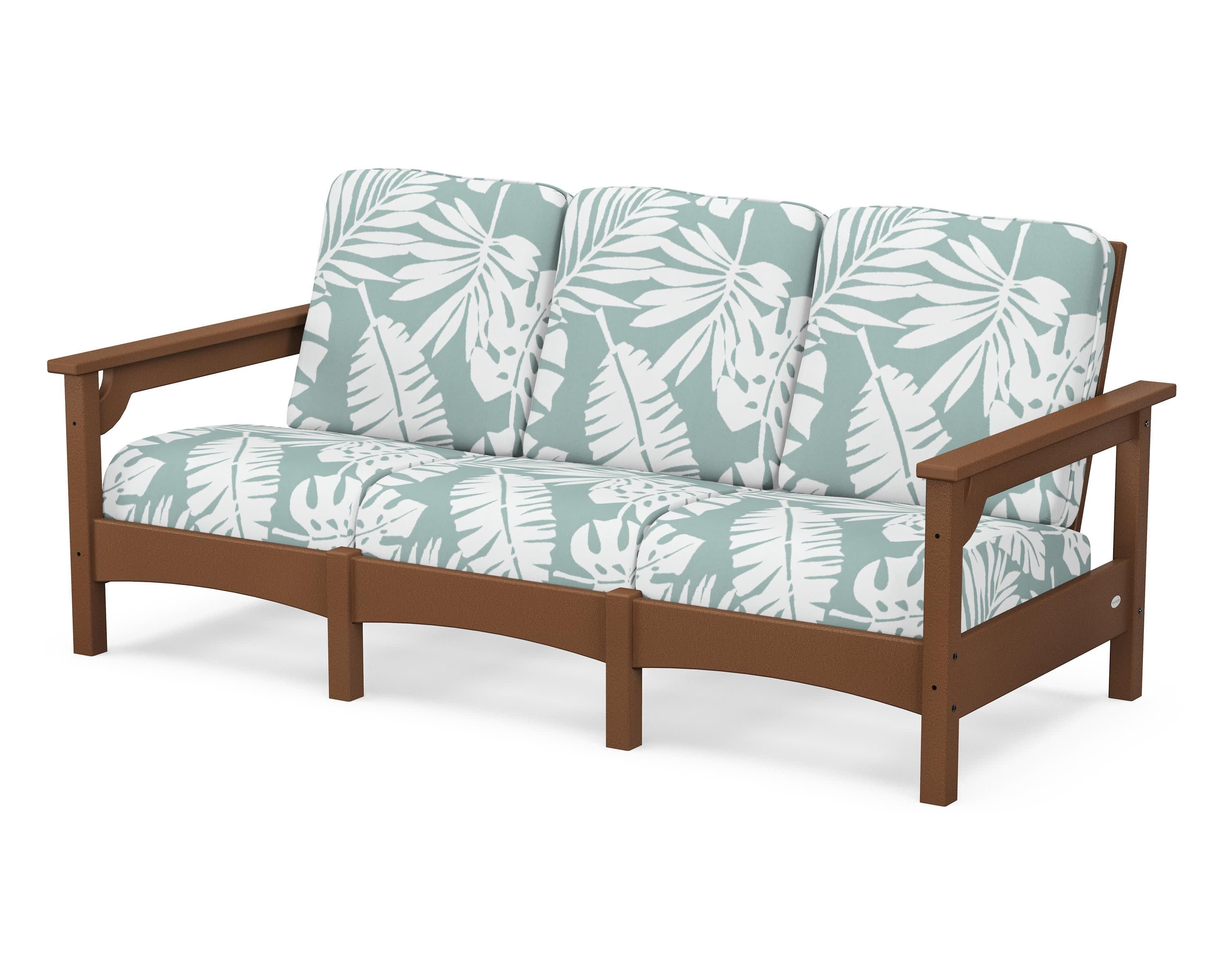 Club Sofa in Teak / Leaf Glacier Spa