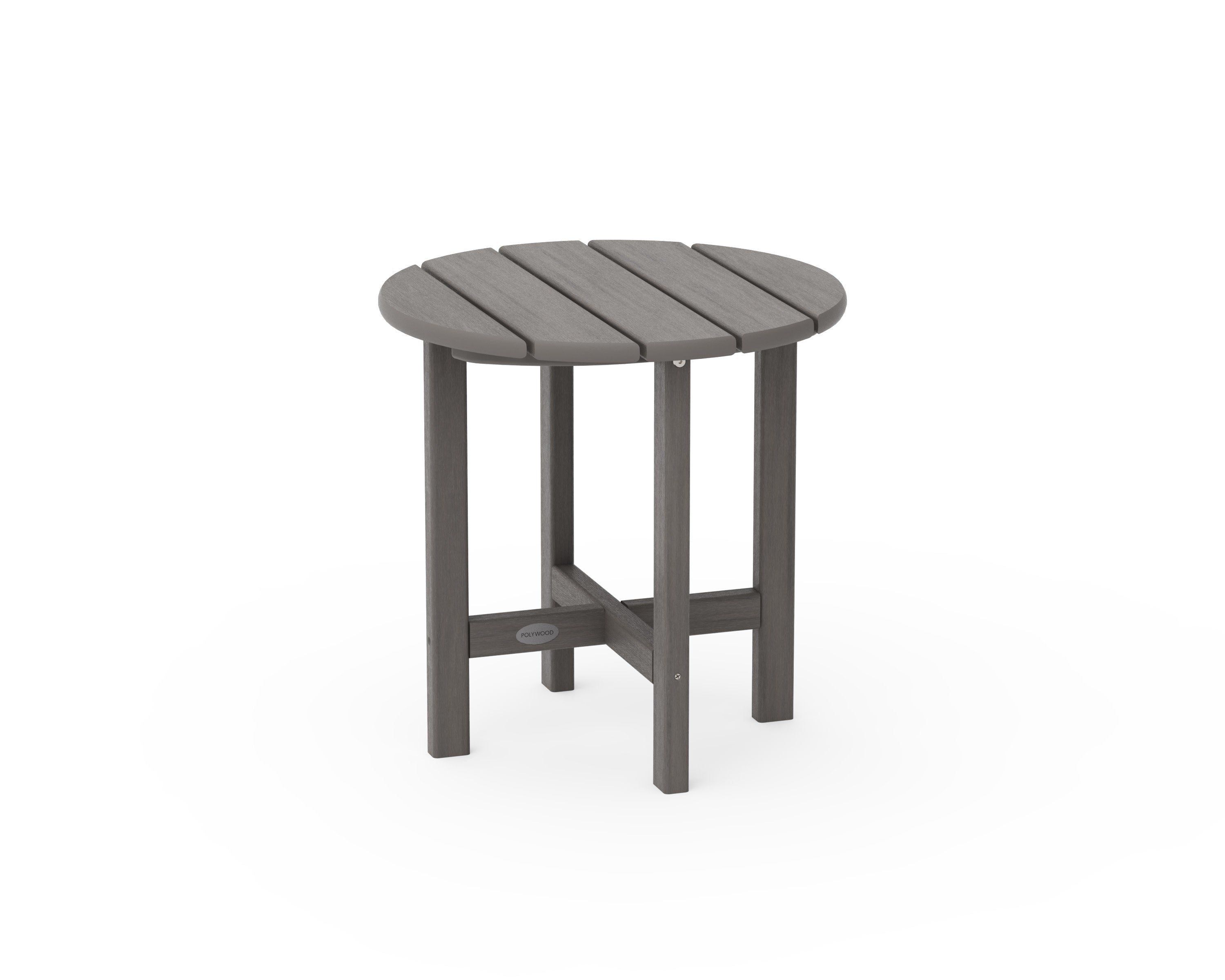 Round 18" Side Table in Driftwood