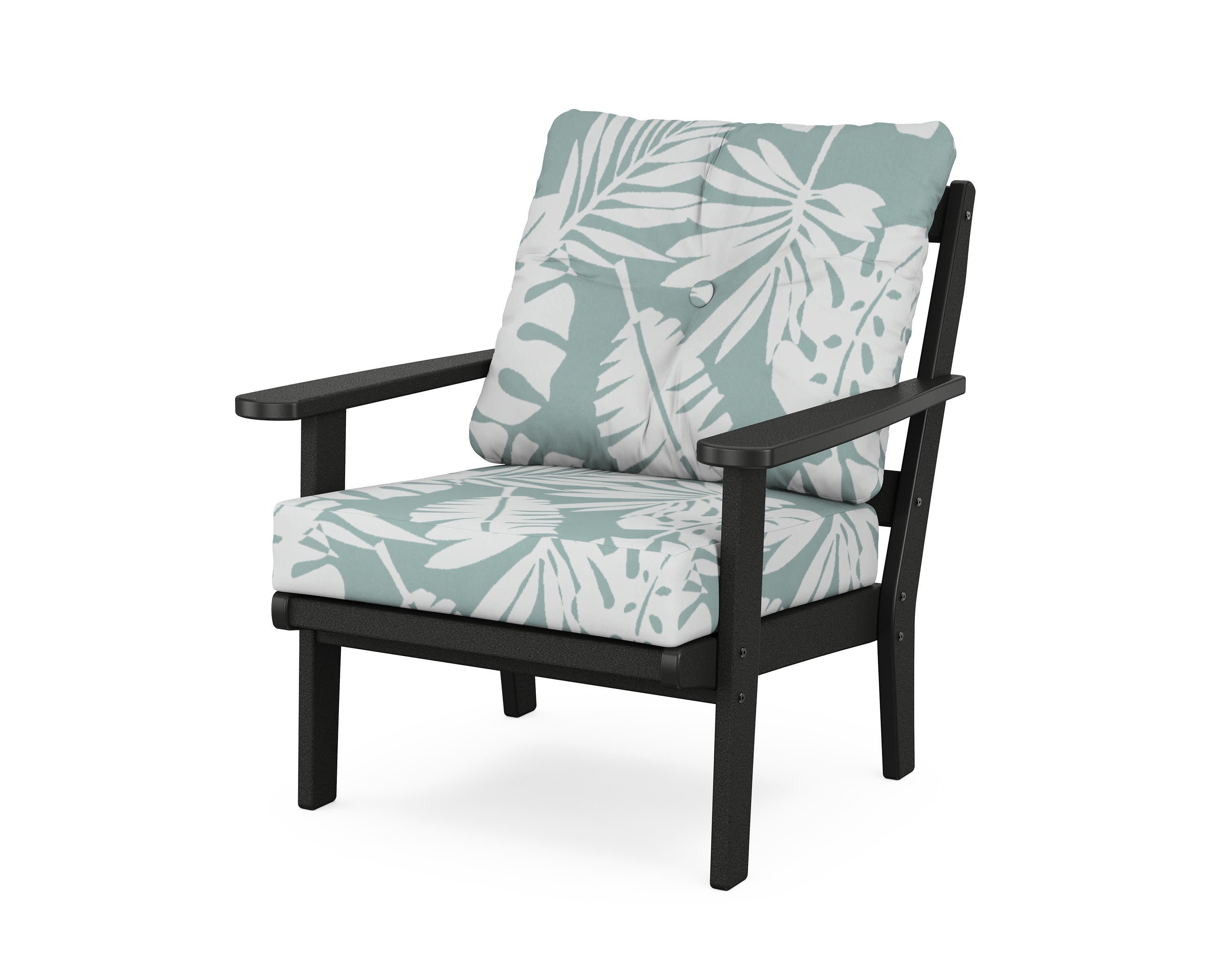 Mission Deep Seating Chair in Black / Leaf Glacier Spa