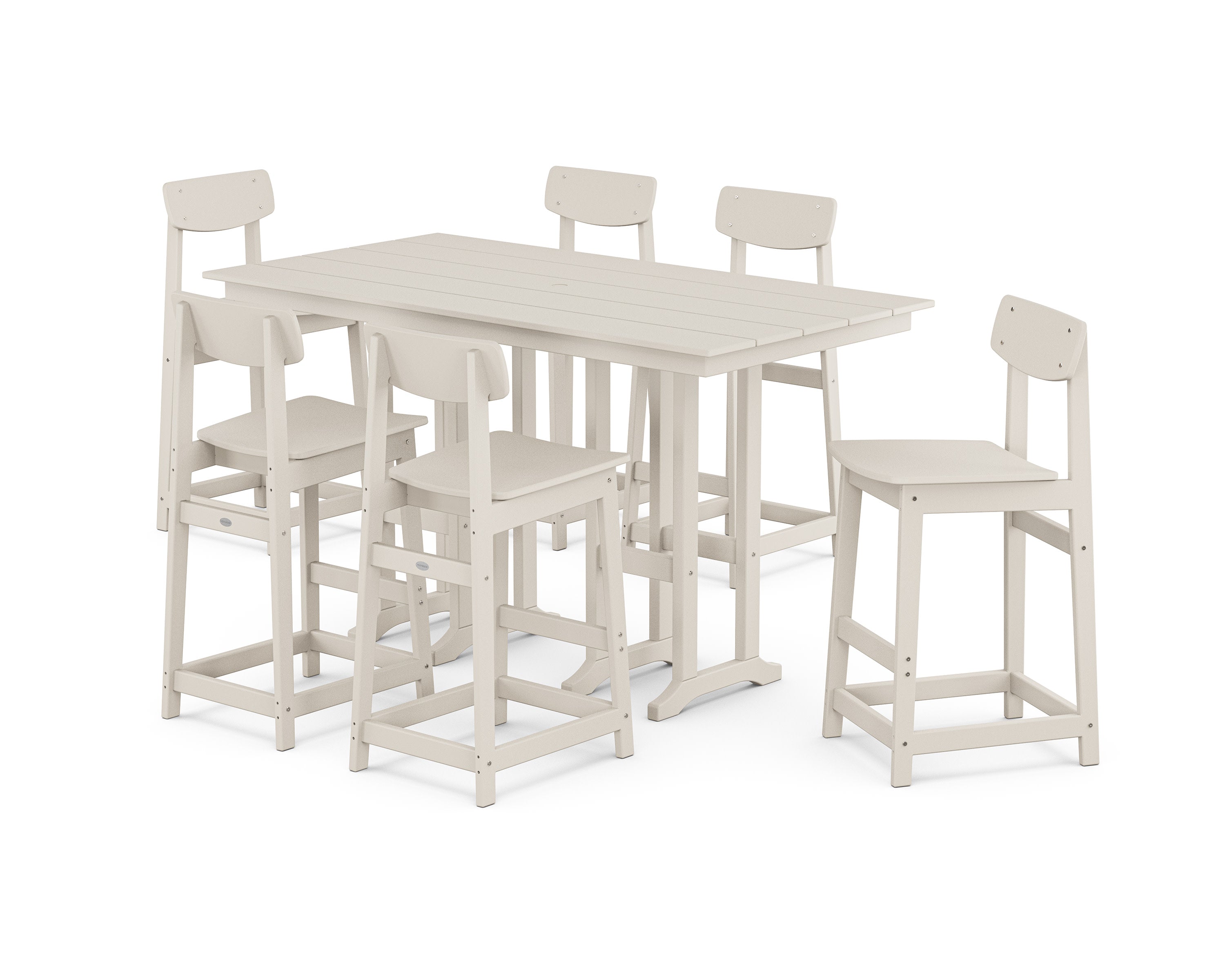 Modern Studio Urban Bar Chair 7-Piece Set in Sand