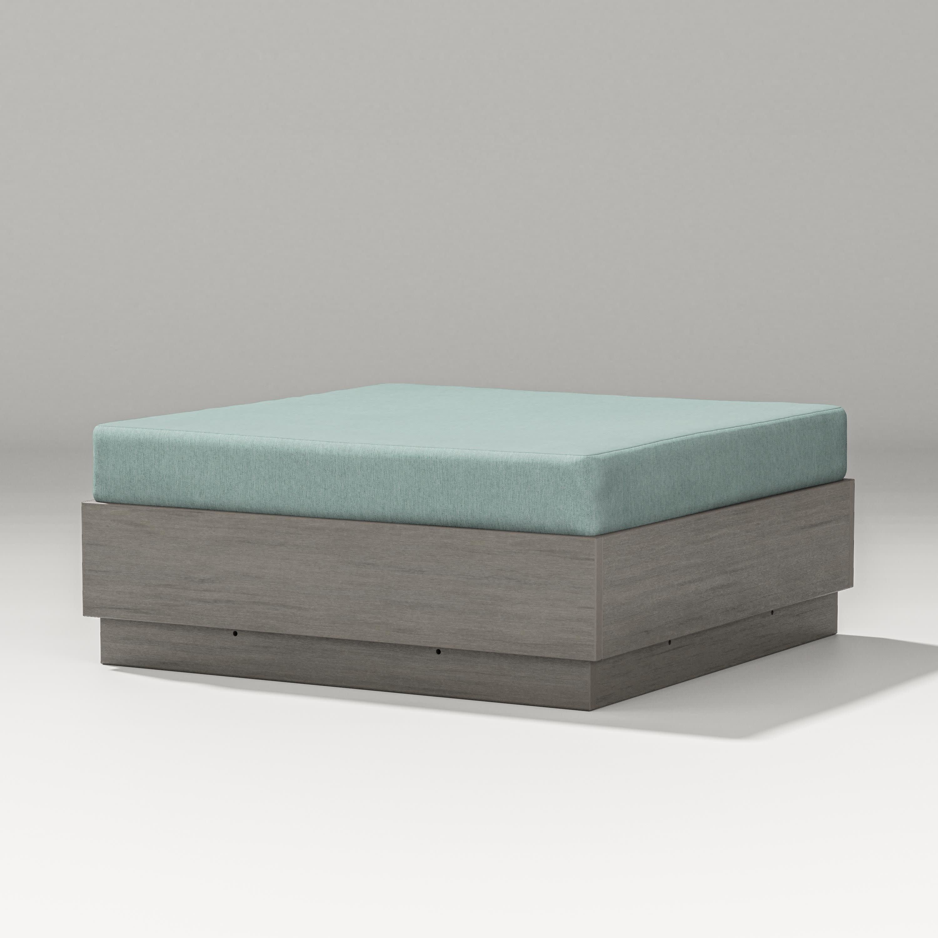 Elevate Lounge Ottoman in Driftwood / Glacier Spa