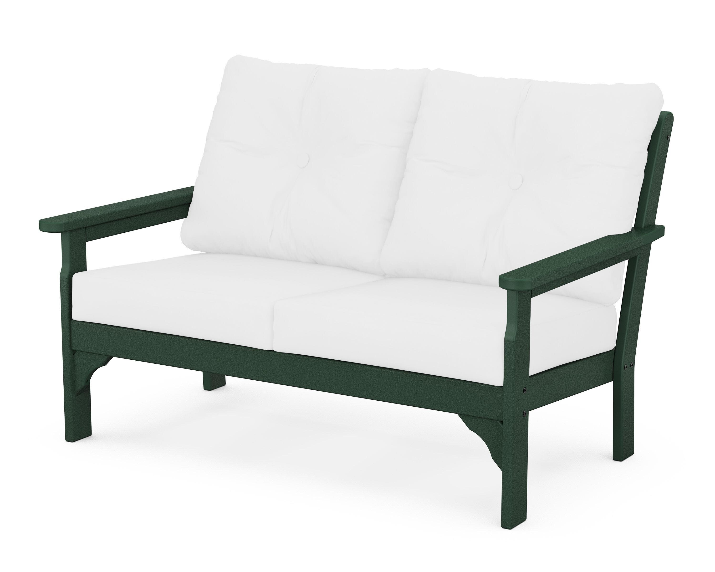 Vineyard Deep Seating Loveseat in Green / Natural